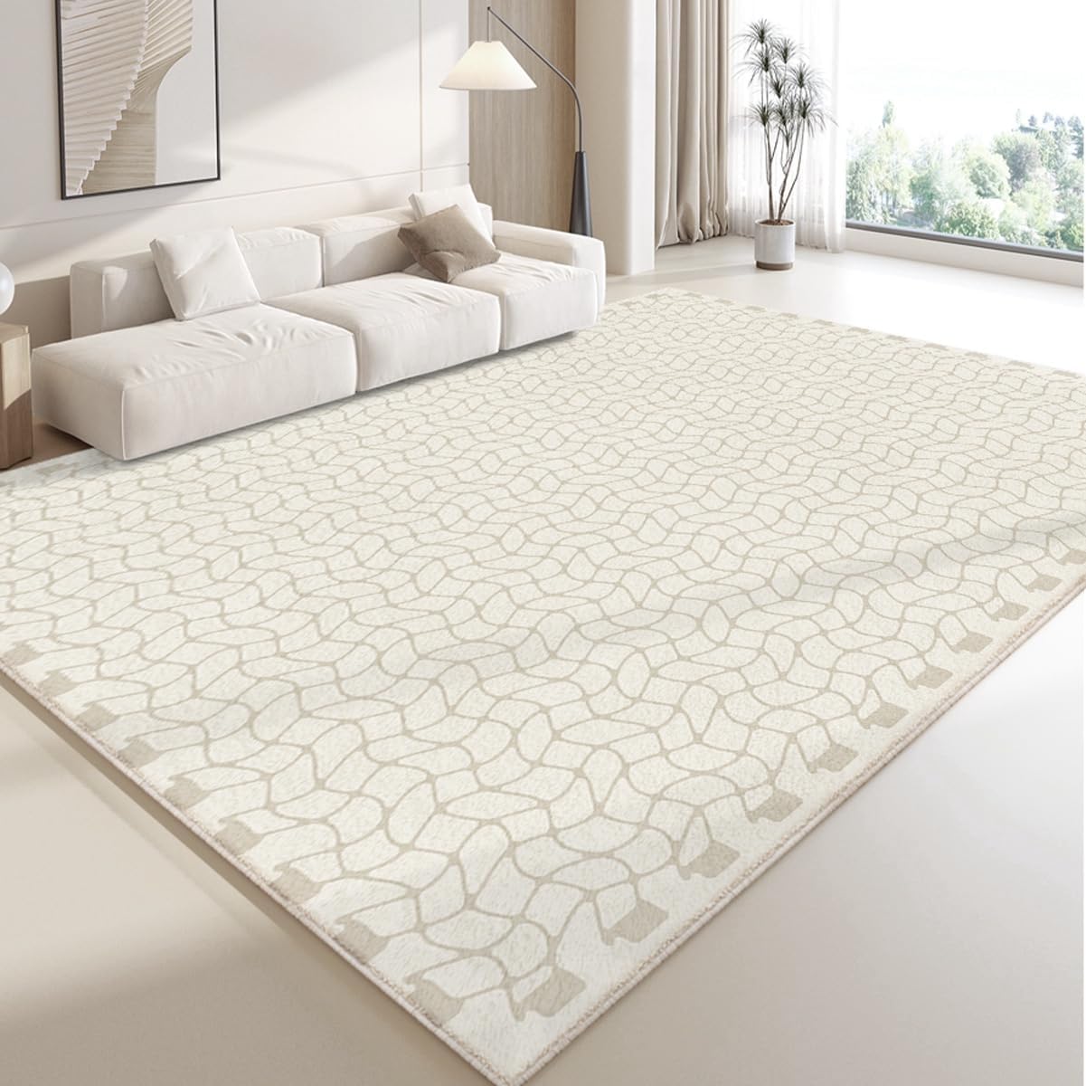 「ORRMALL」カーペット ラグマット ラグ 滑り止め付き センターカーペット 模造カシミヤ 3畳4畳5畳6畳 厚み 長方形 絨毯 抗菌防臭 防ダニ 床暖房対応 シャギーラグ 絨毯 滑り止め付き ふわふわ サラサラ 長方形 カラフルパターン ORFYR128