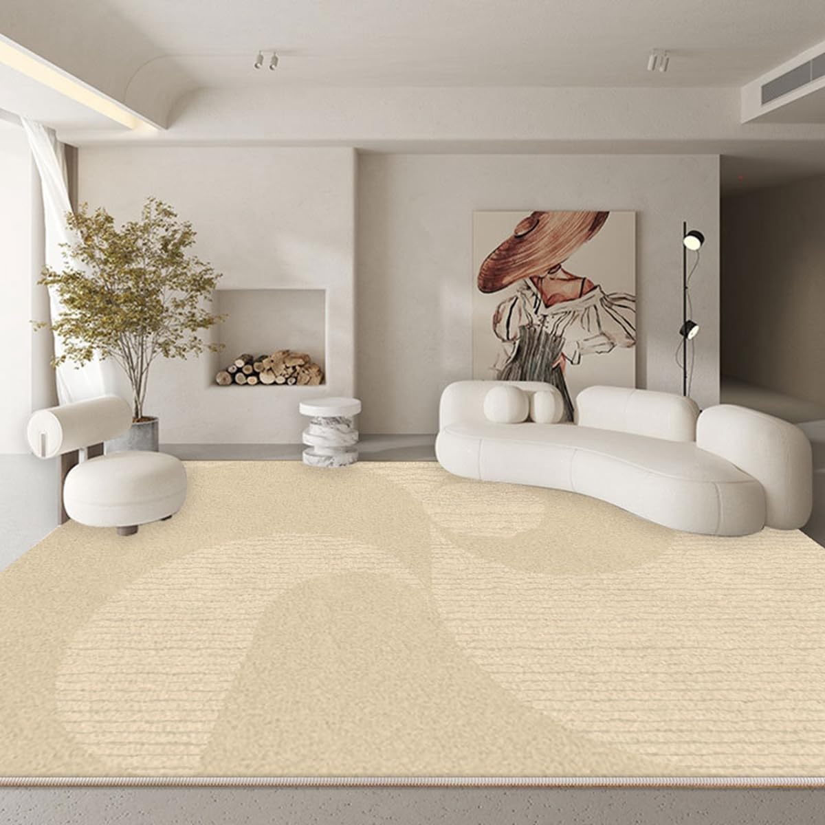 「Tuokus」ラグ カーペット 160×120cm ラグマット シャギーラグ 洗える ふわふわ 絨毯 厚手 3畳4畳5畳6畳 ホットカーペット&床暖房で使用可能 洗濯可 模造カシミアラグ 消臭 厚い滑り止め付き サラサラ イミテーションカシミア 模造カシミア TFYRj-302