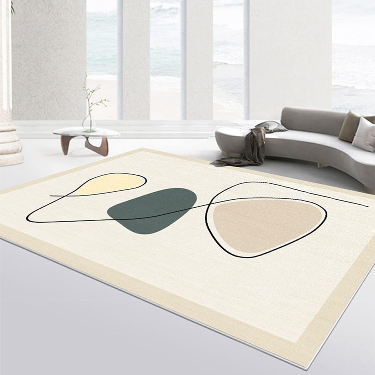 Frisence カーペット ラグマット 絨毯 厚手 防寒 床暖房対応 滑り止め付き 洗える 低ホコリ 防ダニ インテリア ホットカーペット対応 お手入れ簡単 耐久性 耐摩耗性 防音機能 FRIDT56