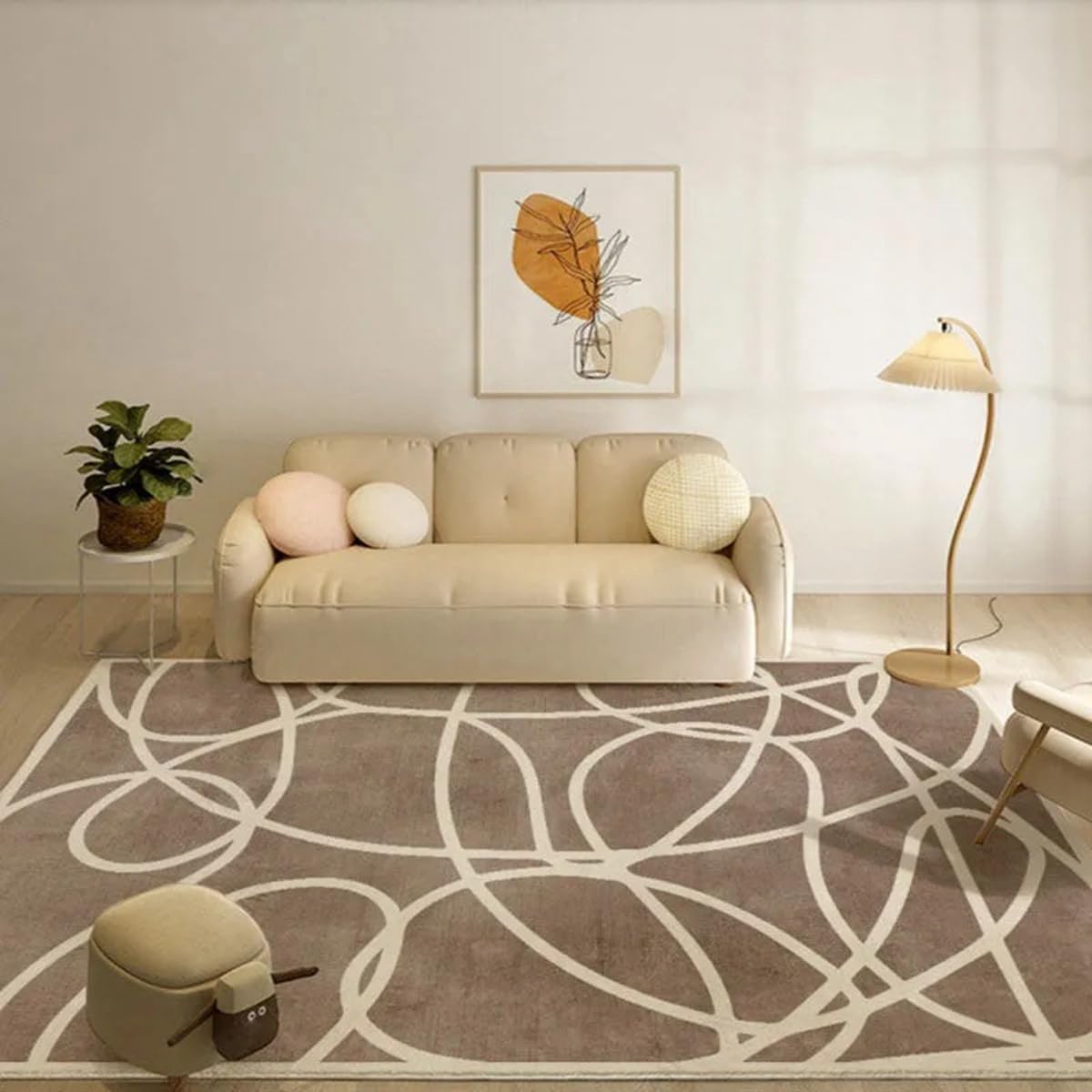 「Tuokus」カーペット ラグマット ラグ 滑り止め付き センターカーペット 模造カシミヤ 3畳4畳5畳6畳 厚み 長方形 絨毯 抗菌防臭 防ダニ 床暖房対応 シャギーラグ 絨毯 滑り止め付き ふわふわ サラサラ 長方形 カラフルパターン ORFYD-68