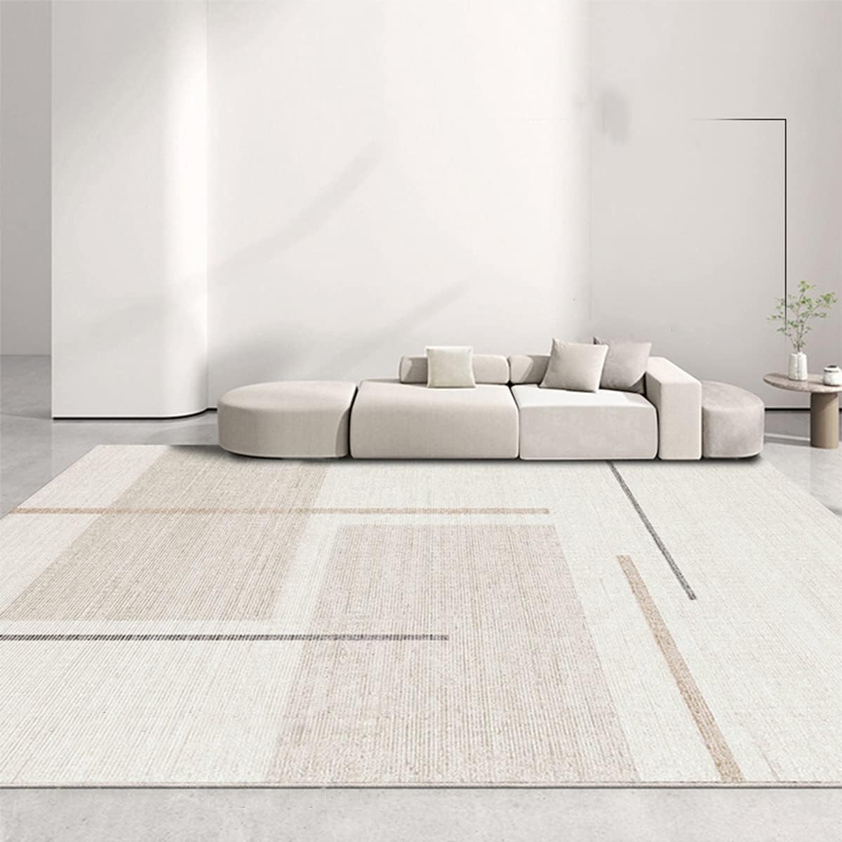 Frisence カーペット ラグマット 絨毯 厚手 防寒 床暖房対応 滑り止め付き 洗える 低ホコリ 防ダニ インテリア ホットカーペット対応 お手入れ簡単 耐久性 耐摩耗性 防音機能 FRIDT44