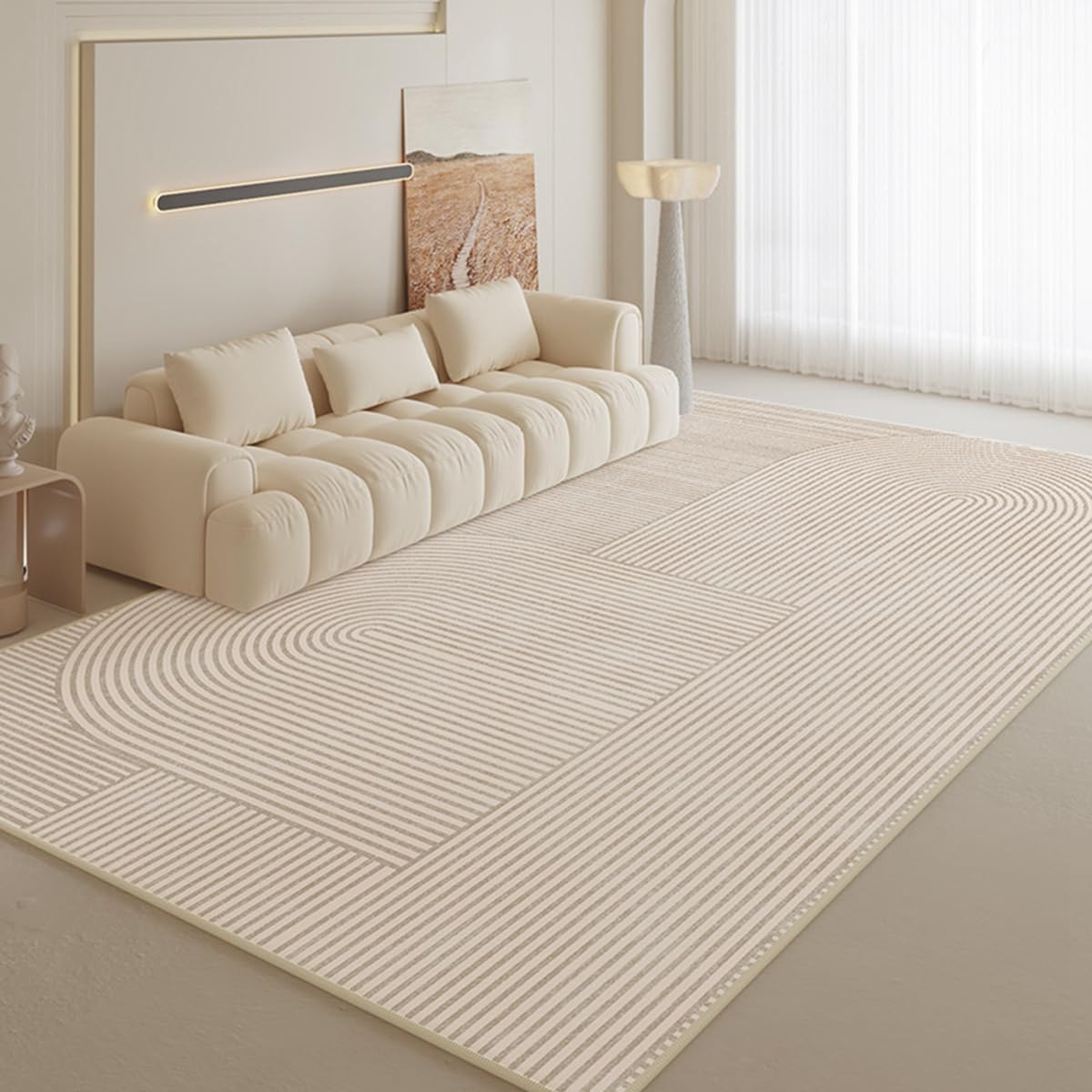 Frisence カーペット ラグマット 絨毯 厚手 防寒 床暖房対応 滑り止め付き 洗える 低ホコリ 防ダニ インテリア ホットカーペット対応 お手入れ簡単 耐久性 耐摩耗性 防音機能 FRIDT16