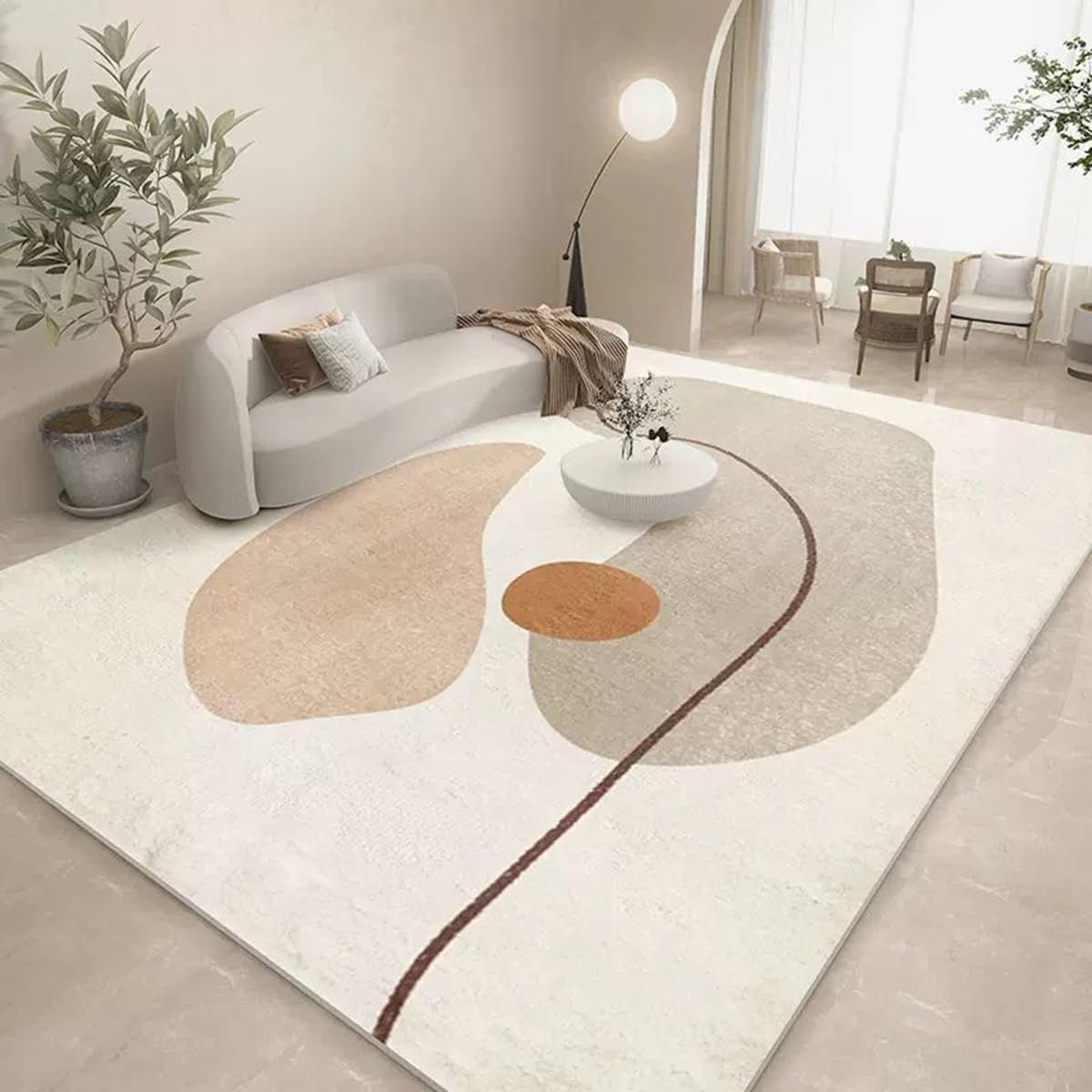 Frisence カーペット ラグマット 絨毯 厚手 防寒 床暖房対応 滑り止め付き 洗える 低ホコリ 防ダニ インテリア ホットカーペット対応 お手入れ簡単 耐久性 耐摩耗性 防音機能 FRIDT38