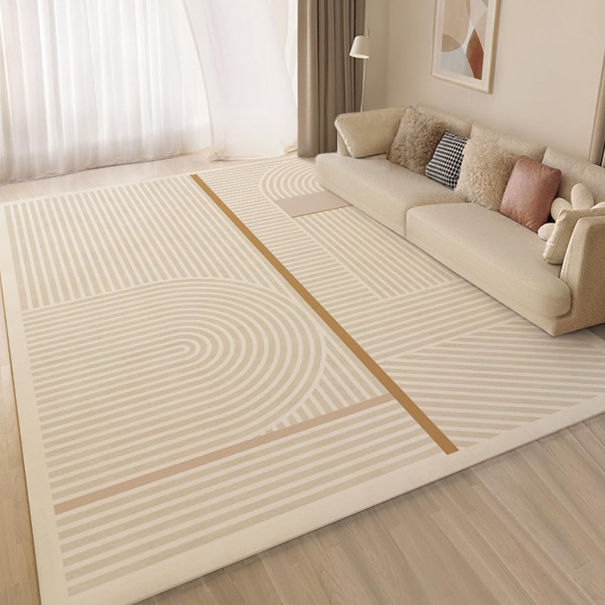 Frisence カーペット ラグマット 絨毯 厚手 防寒 床暖房対応 滑り止め付き 洗える 低ホコリ 防ダニ インテリア ホットカーペット対応 お手入れ簡単 耐久性 耐摩耗性 防音機能 FRIDT30