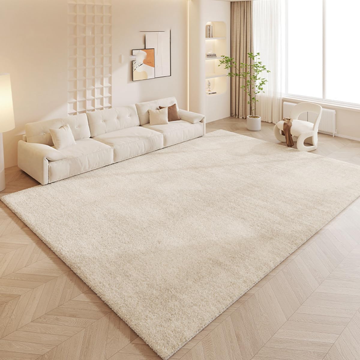 Frisence カーペット ラグマット 絨毯 厚手 防寒 床暖房対応 滑り止め付き 洗える 低ホコリ 防ダニ インテリア ホットカーペット対応 お手入れ簡単 耐久性 耐摩耗性 防音機能 FRIDT06