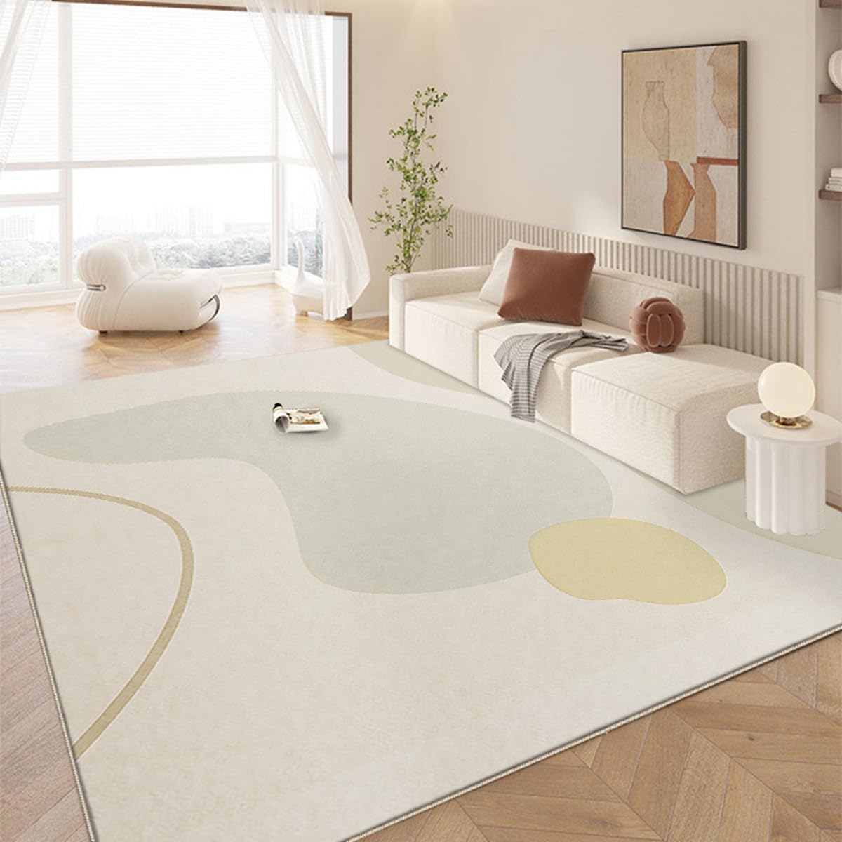 Frisence カーペット ラグマット 絨毯 厚手 防寒 床暖房対応 滑り止め付き 洗える 低ホコリ 防ダニ インテリア ホットカーペット対応 お手入れ簡単 耐久性 耐摩耗性 防音機能 FRIDT39