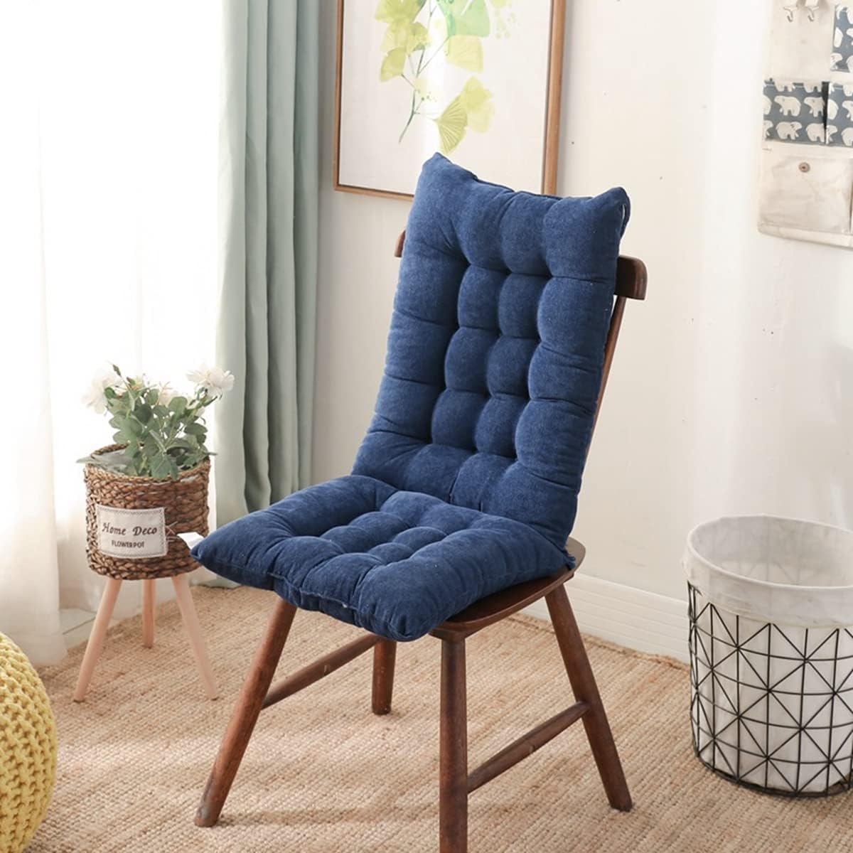 「Tuokus」クッション 背もたれクッション 一体型クッション 座布団 椅子 厚め おしゃれ 長時間座っても疲れない かわいい 柔らかい 通気性 ppコットン お尻が痛くならない 腰が痛くならない 45*90cm