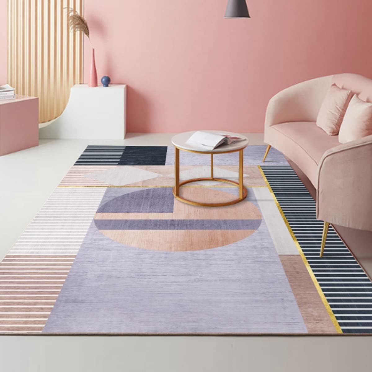 Frisence カーペット ラグマット 絨毯 厚手 防寒 床暖房対応 滑り止め付き 洗える 低ホコリ 防ダニ インテリア ホットカーペット対応 お手入れ簡単 耐久性 耐摩耗性 防音機能 FRIDT49