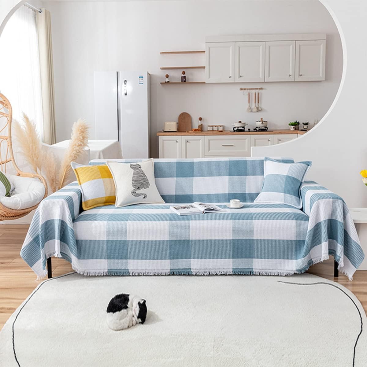 「Tuokus」ソファーカバー 肘付き 一人掛け 二人掛け 三人掛け 肘あり ソファパッド ソファカバー ペットの引っかき傷防止 クッション ソファー スリップ 洗える 防水 防塵 無地 大きいサイズ より厚く SFJ-19 クッション