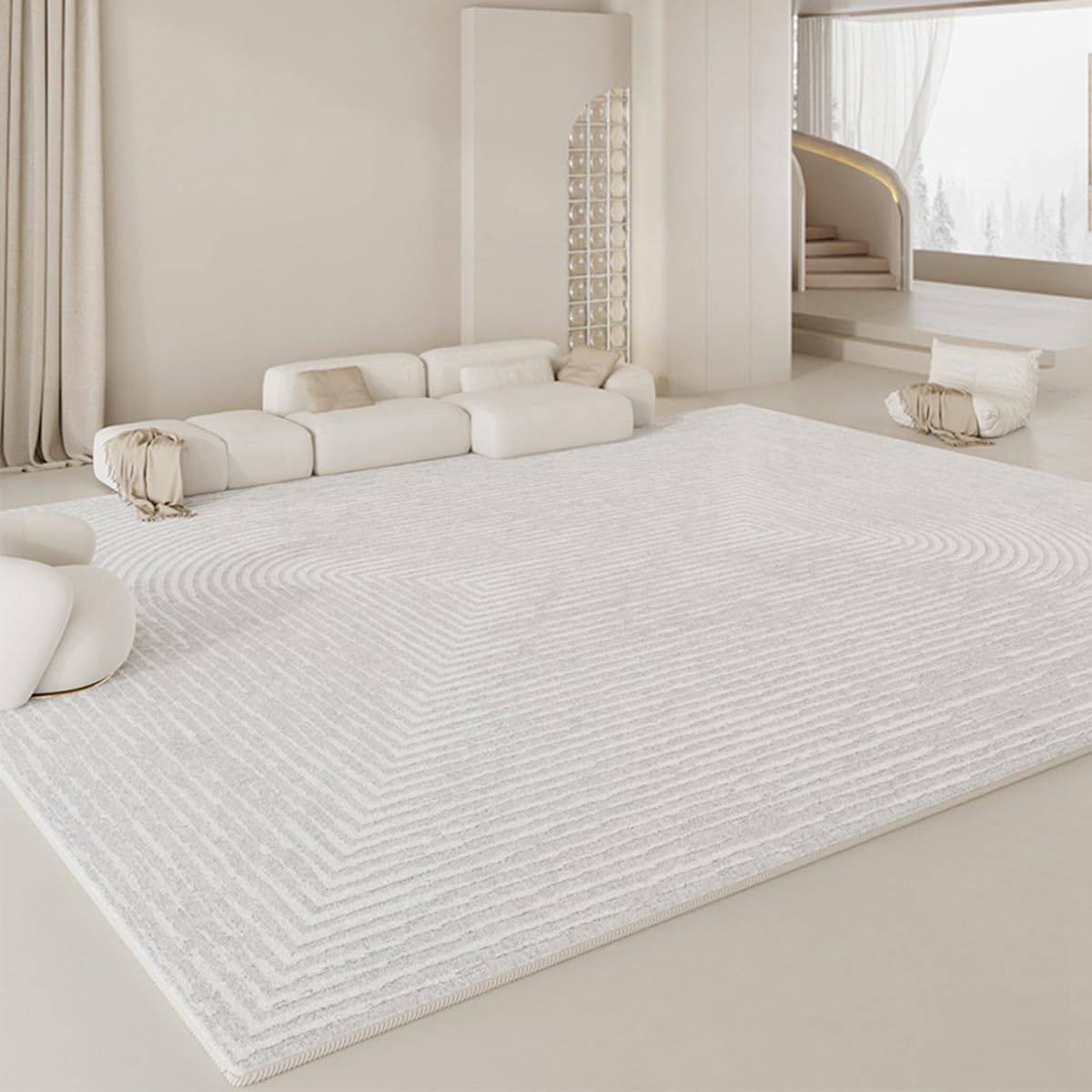 Tuokus カーペット 120×160cm 洗える ラグ 滑り止め付き 防音・防寒・床暖房対応 ラグマット 折りたたみ コンパクト収納可能 おしゃれ ふわふわ 北欧風 リビング 寝室 子供部屋用 FRIDT78