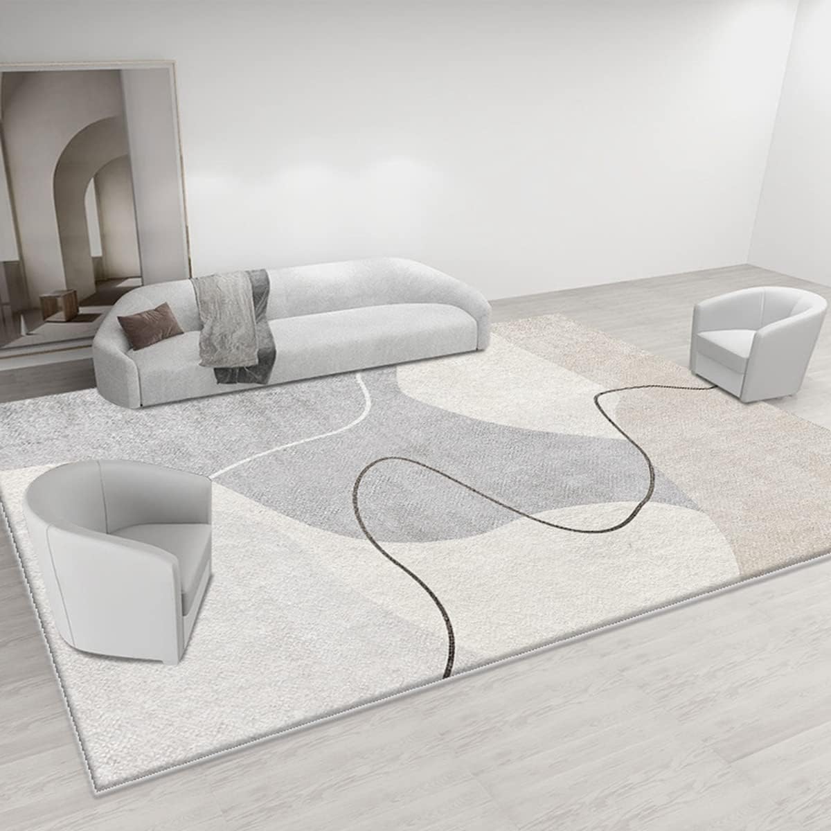 「Tuokus」ラグ カーペット シャギーラグ ふわふわ 絨毯 より厚い ラグマット わびさび 欧米スタイル イミテーションカシミア 3畳4畳5畳6畳 ホットカーペット&床暖房で使用可能 洗える 模造カシミアラグ 消臭 厚さ約1.8cm 滑り止め付き サラサラ 140*200cm