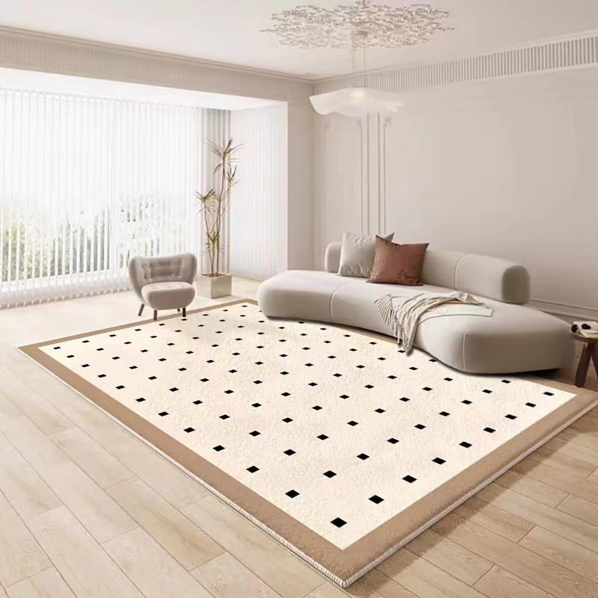 Frisence カーペット ラグマット 絨毯 厚手 防寒 床暖房対応 滑り止め付き 洗える 低ホコリ 防ダニ インテリア ホットカーペット対応 お手入れ簡単 耐久性 耐摩耗性 防音機能 FRIDT18