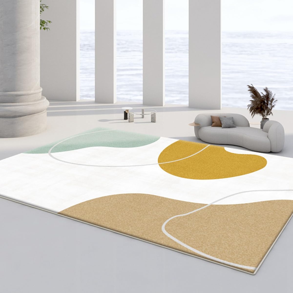 Frisence カーペット 120×160cm 洗える ラグ 滑り止め付き 防音・防寒・床暖房対応 ラグマット 折りたたみ コンパクト収納可能 おしゃれ ふわふわ 北欧風 リビング 寝室 子供部屋用 FRIDT75A