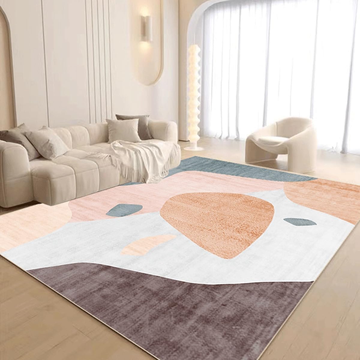 Frisence カーペット 120×160cm 洗える ラグ 滑り止め付き 防音・防寒・床暖房対応 ラグマット 折りたたみ コンパクト収納可能 おしゃれ ふわふわ 北欧風 リビング 寝室 子供部屋用 FRIDT67