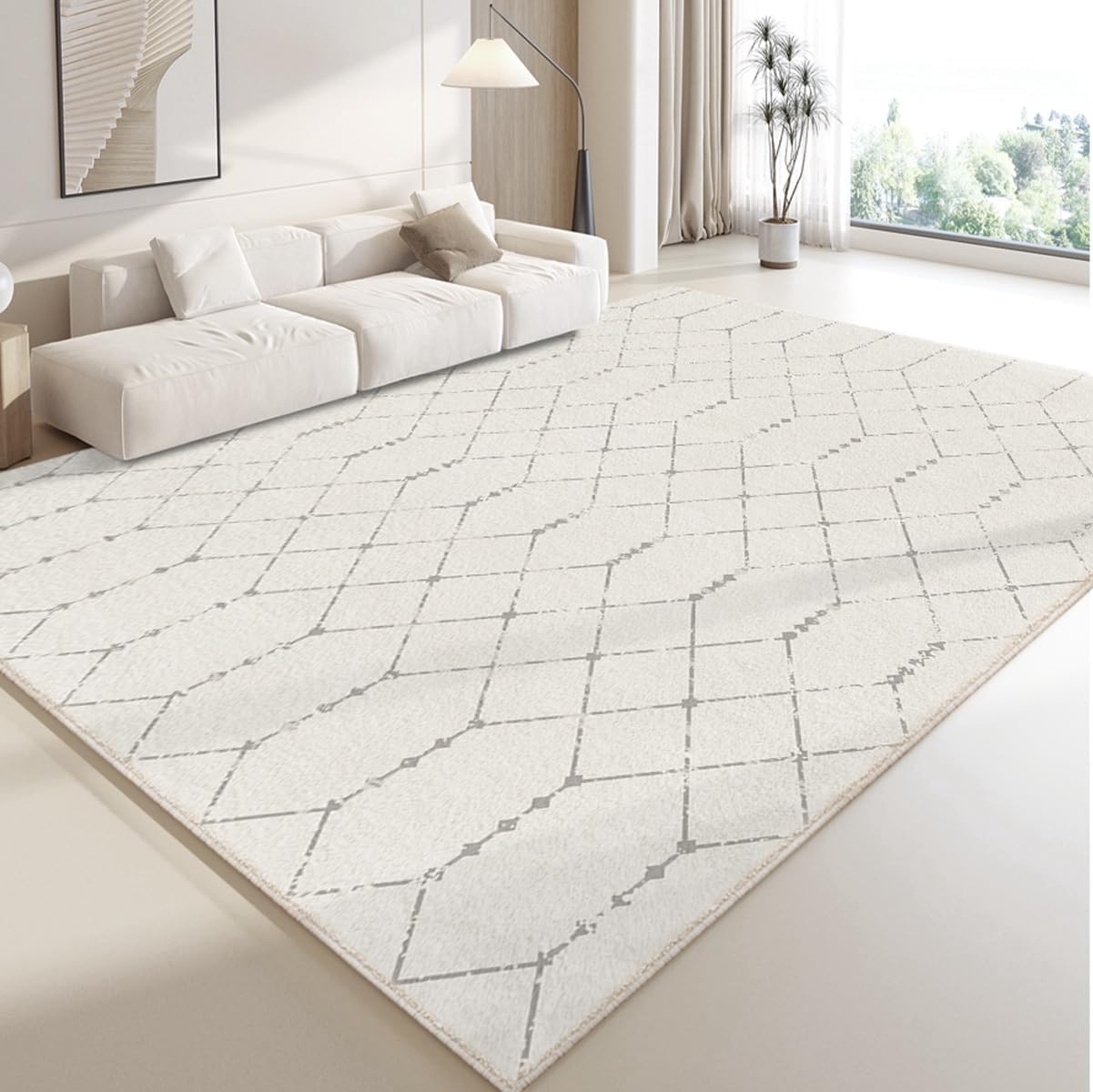 「ORRMALL」カーペット ラグマット ラグ 滑り止め付き センターカーペット 模造カシミヤ 3畳4畳5畳6畳 厚み 長方形 絨毯 抗菌防臭 防ダニ 床暖房対応 シャギーラグ 絨毯 滑り止め付き ふわふわ サラサラ 長方形 カラフルパターン ORFYR128