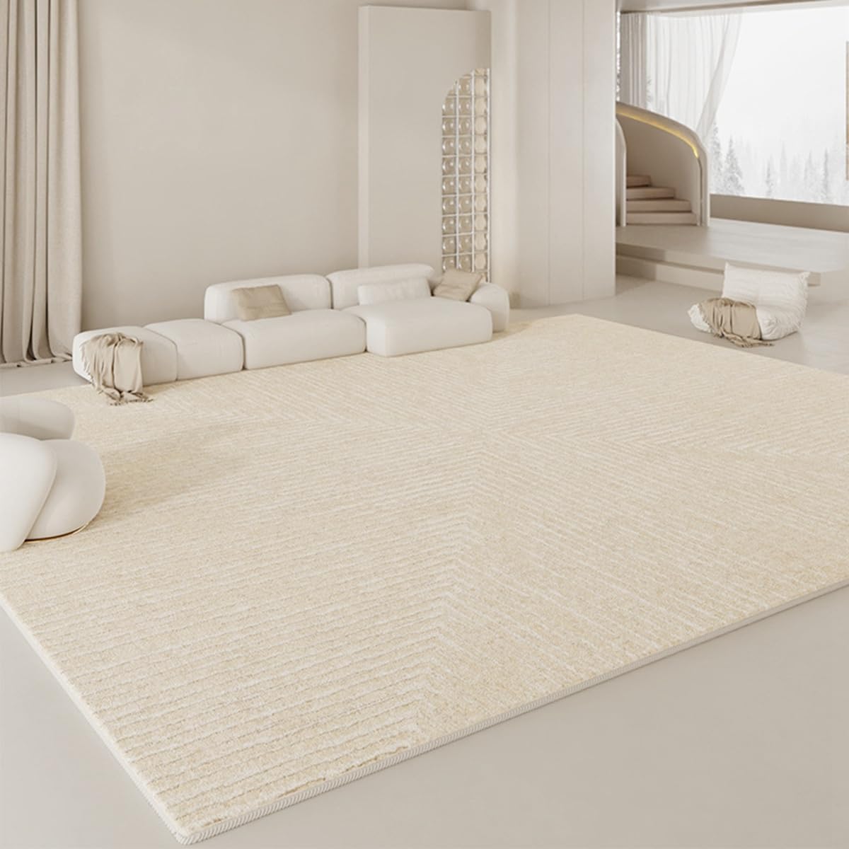 Tuokus カーペット 120×160cm 洗える ラグ 滑り止め付き 防音・防寒・床暖房対応 ラグマット 折りたたみ コンパクト収納可能 おしゃれ ふわふわ 北欧風 リビング 寝室 子供部屋用 FRIDT78