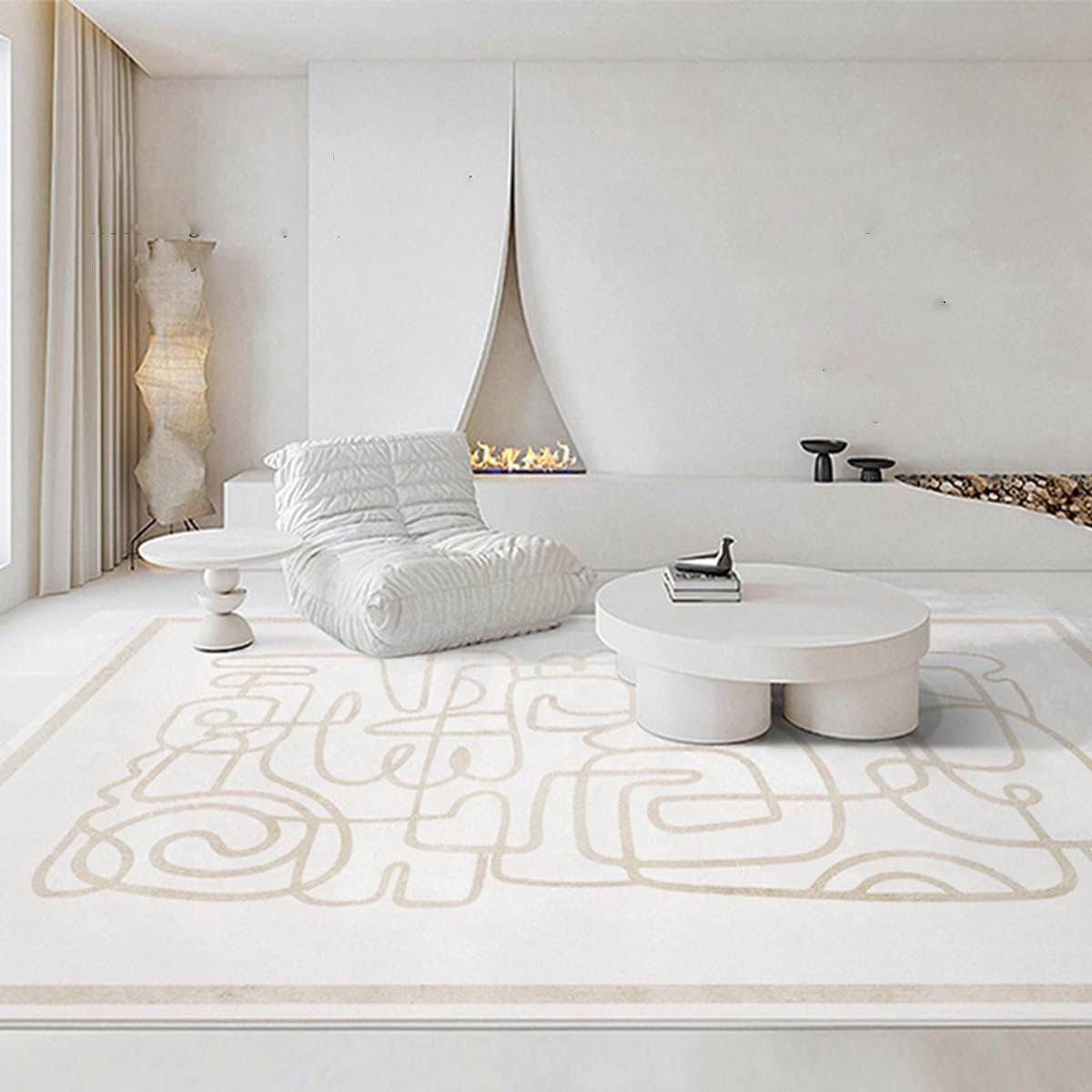 Frisence カーペット ラグマット 絨毯 厚手 防寒 床暖房対応 滑り止め付き 洗える 低ホコリ 防ダニ インテリア ホットカーペット対応 お手入れ簡単 耐久性 耐摩耗性 防音機能 FRIDT44