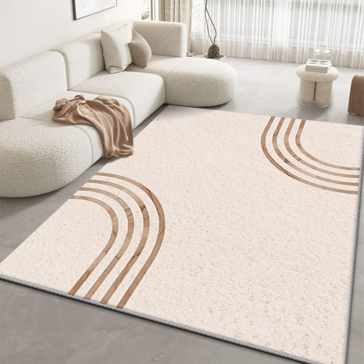 「Tuokus」ラグ カーペット シャギーラグ 洗える ふわふわ 絨毯 厚手 ラグマット 3畳4畳5畳6畳 ホットカーペット&床暖房で使用可能 洗える 模造カシミアラグ 消臭 厚い滑り止め付き サラサラ Fj-112