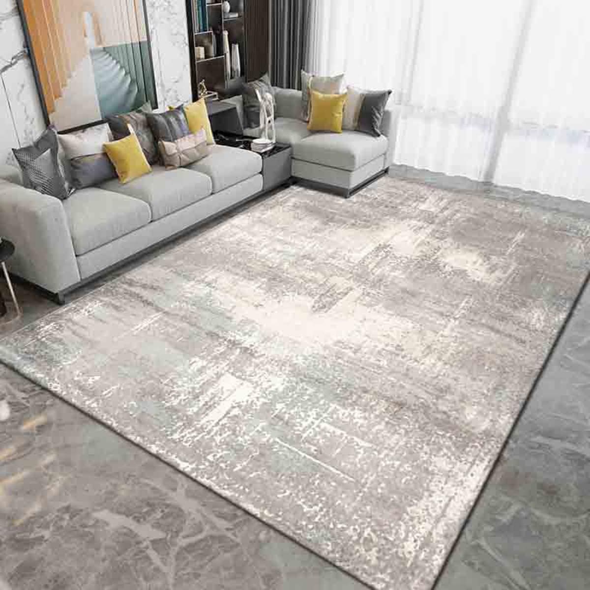 「Tuokus」カーペット おしゃれ リントフリー ラグ じゅうたん かわいい 洗える ラグマット 3畳4畳5畳6畳 防ダニ センターカーペット 抗菌 消臭 滑り止め付き オールシーズン対応 厚さ8mm YHDT25 200*300cm