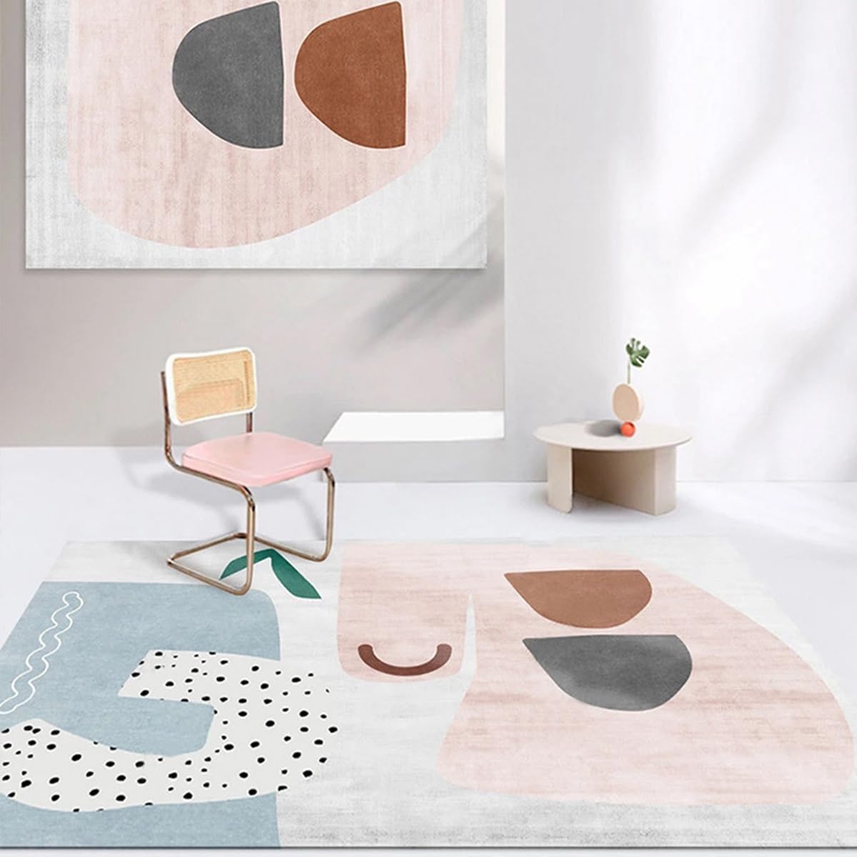 Frisence カーペット 120×160cm 洗える ラグ 滑り止め付き 防音・防寒・床暖房対応 ラグマット 折りたたみ コンパクト収納可能 おしゃれ ふわふわ 北欧風 リビング 寝室 子供部屋用 FRIDT68A