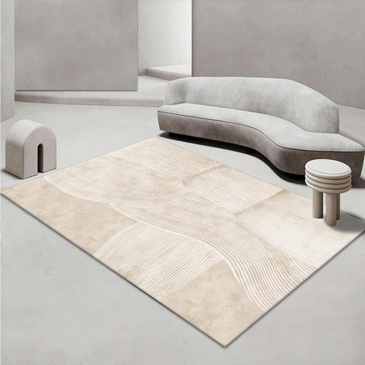 Frisence カーペット ラグマット 絨毯 厚手 防寒 床暖房対応 滑り止め付き 洗える 低ホコリ 防ダニ インテリア ホットカーペット対応 お手入れ簡単 耐久性 耐摩耗性 防音機能 FRIDT54