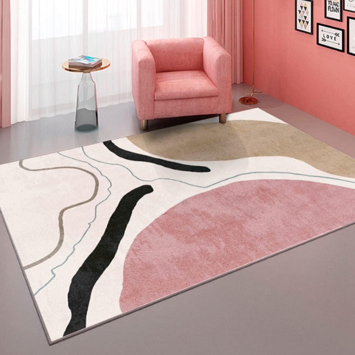 「Tuokus」ラグ カーペット かわいい おしゃれ 洗える ラグマット リントフリー 北欧 じゅうたん 3畳4畳5畳6畳 防ダニ センターカーペット 抗菌 消臭 シャギーラグ 滑り止め付き 長方形 夏秋冬