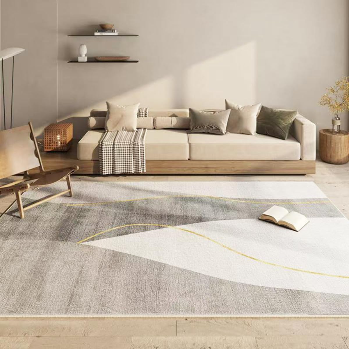 Frisence カーペット 120×160cm 洗える ラグ 滑り止め付き 防音・防寒・床暖房対応 ラグマット 折りたたみ コンパクト収納可能 おしゃれ ふわふわ 北欧風 リビング 寝室 子供部屋用 FRIDT72