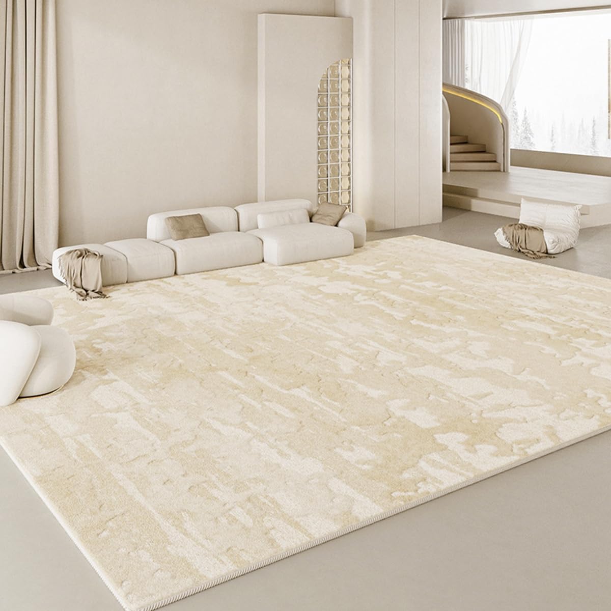 Frisence カーペット ラグマット 絨毯 厚手 防寒 床暖房対応 滑り止め付き 洗える 低ホコリ 防ダニ インテリア ホットカーペット対応 お手入れ簡単 耐久性 耐摩耗性 防音機能 FRIDT22