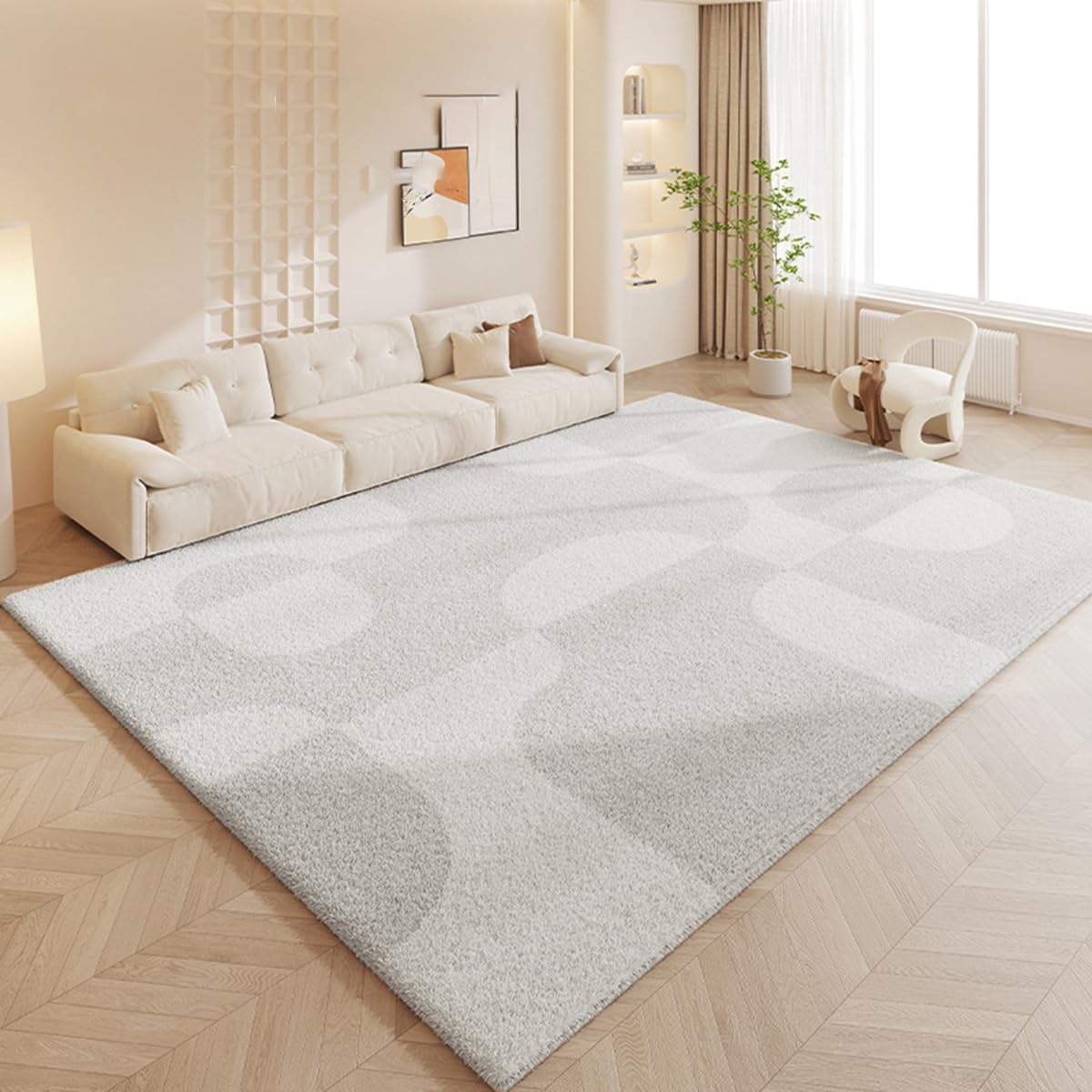 Frisence カーペット ラグマット 絨毯 厚手 防寒 床暖房対応 滑り止め付き 洗える 低ホコリ 防ダニ インテリア ホットカーペット対応 お手入れ簡単 耐久性 耐摩耗性 防音機能 FRIDT21B