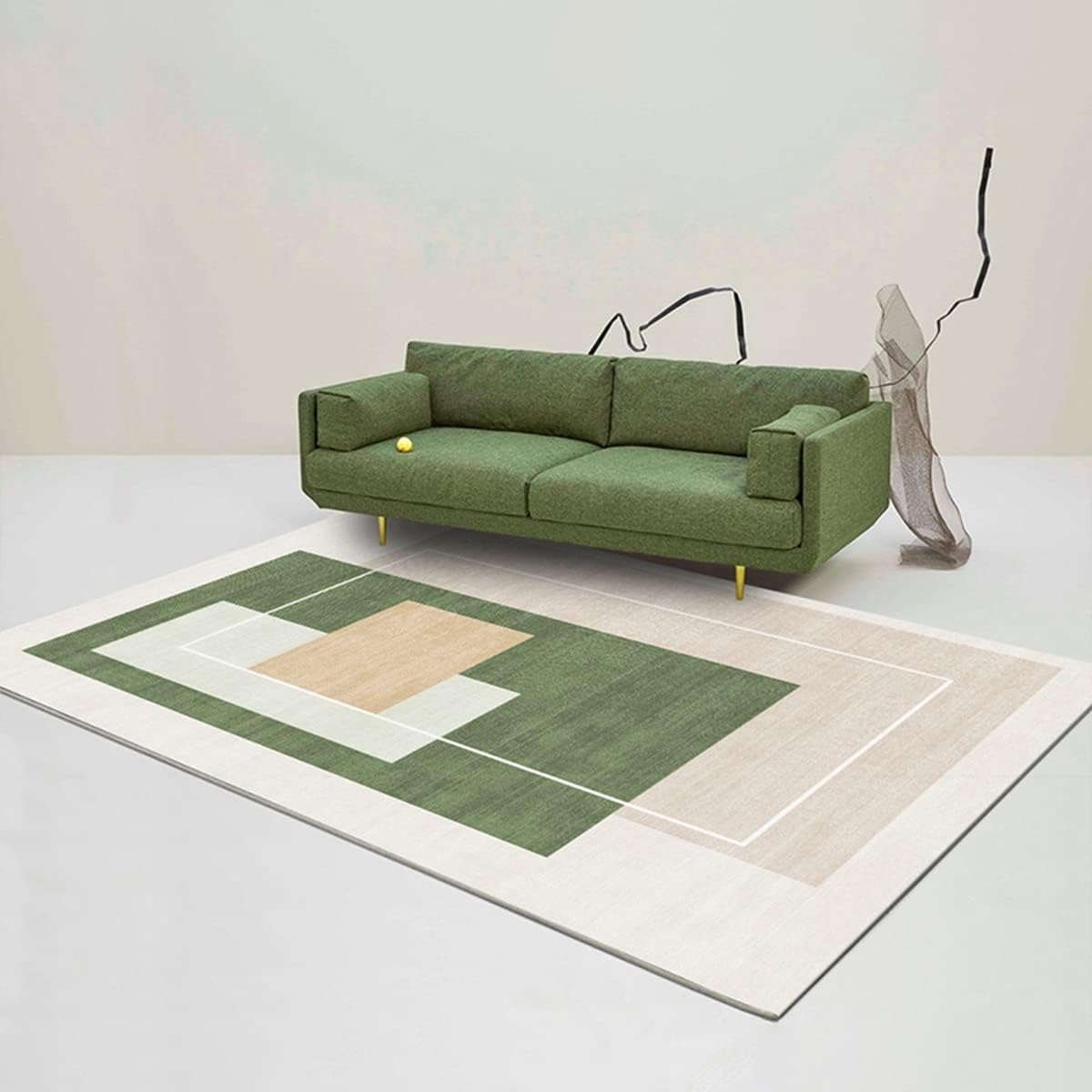 Frisence カーペット ラグマット 絨毯 厚手 防寒 床暖房対応 滑り止め付き 洗える 低ホコリ 防ダニ インテリア ホットカーペット対応 お手入れ簡単 耐久性 耐摩耗性 防音機能 FRIDT45