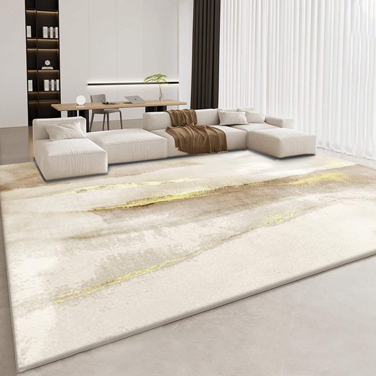 Frisence カーペット ラグマット 絨毯 厚手 防寒 床暖房対応 滑り止め付き 洗える 低ホコリ 防ダニ インテリア ホットカーペット対応 お手入れ簡単 耐久性 耐摩耗性 防音機能 FRIDT14