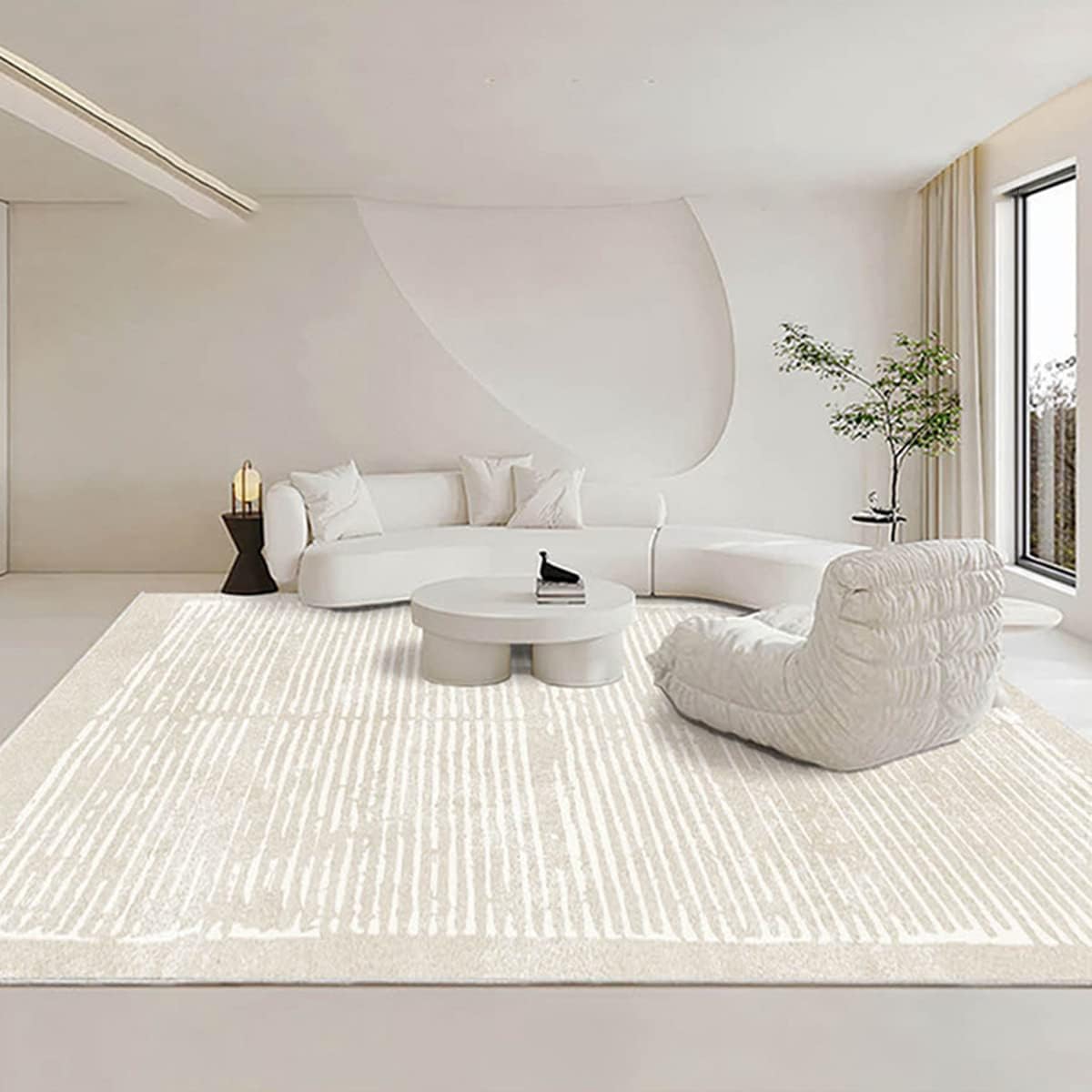 Frisence カーペット ラグマット 絨毯 厚手 防寒 床暖房対応 滑り止め付き 洗える 低ホコリ 防ダニ インテリア ホットカーペット対応 お手入れ簡単 耐久性 耐摩耗性 防音機能 FRIDT44