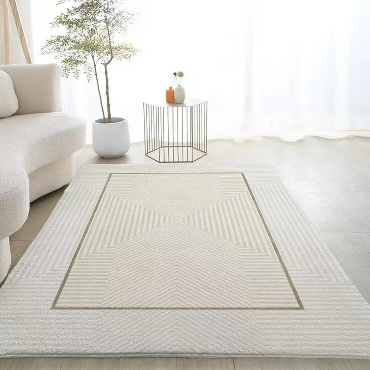 Frisence カーペット ラグマット 絨毯 厚手 防寒 床暖房対応 滑り止め付き 洗える 低ホコリ 防ダニ インテリア ホットカーペット対応 お手入れ簡単 耐久性 耐摩耗性 防音機能 FRIDT36