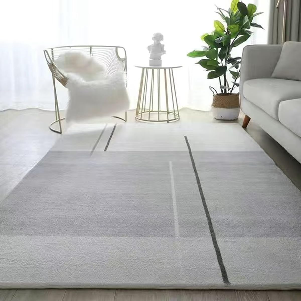 Frisence カーペット ラグマット 絨毯 厚手 防寒 床暖房対応 滑り止め付き 洗える 低ホコリ 防ダニ インテリア ホットカーペット対応 お手入れ簡単 耐久性 耐摩耗性 防音機能 FRIDT43