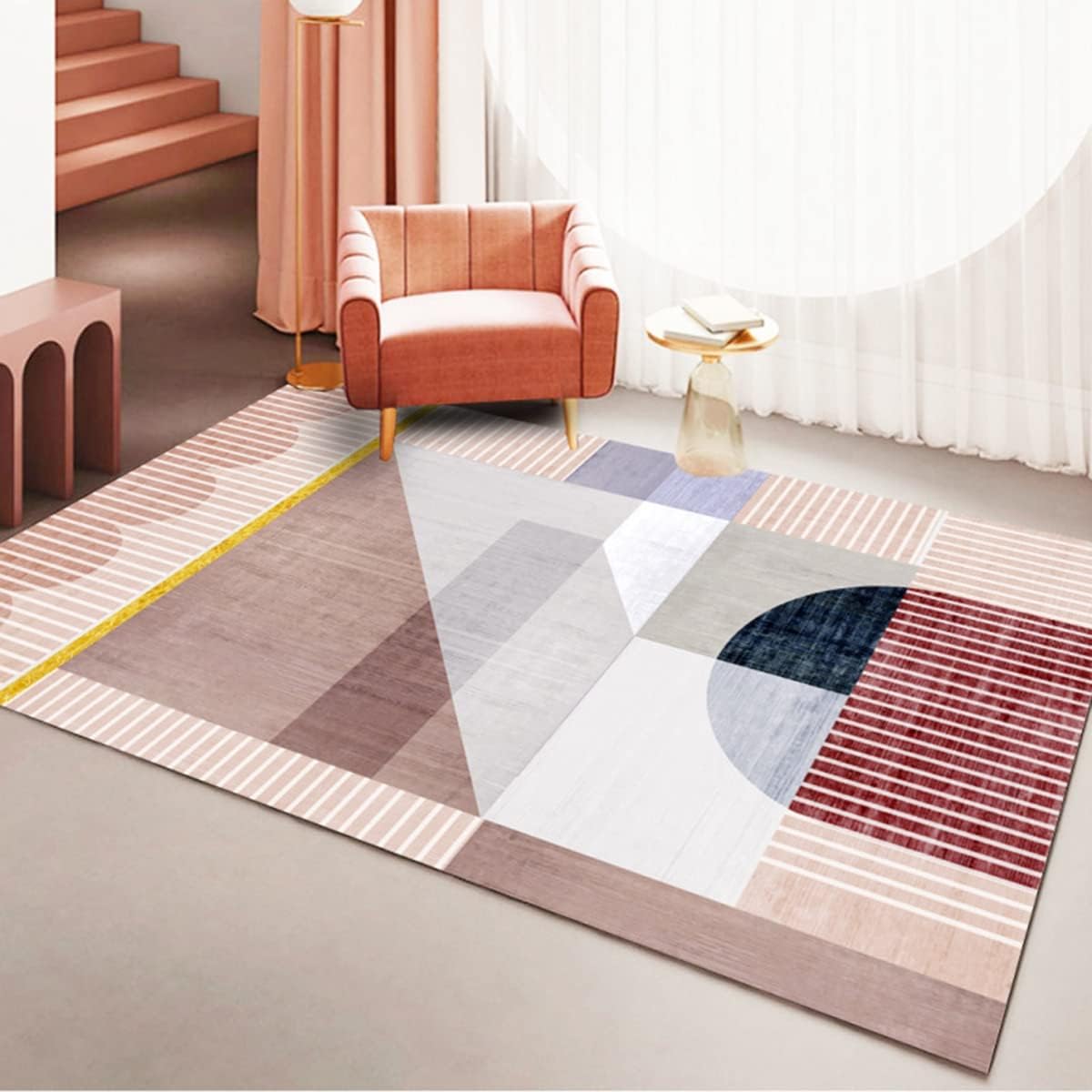 Tuokus カーペット 120×160cm 洗える ラグ 滑り止め付き 防音・防寒・床暖房対応 ラグマット 折りたたみ コンパクト収納可能 おしゃれ ふわふわ 北欧風 リビング 寝室 子供部屋用 FRIDT76