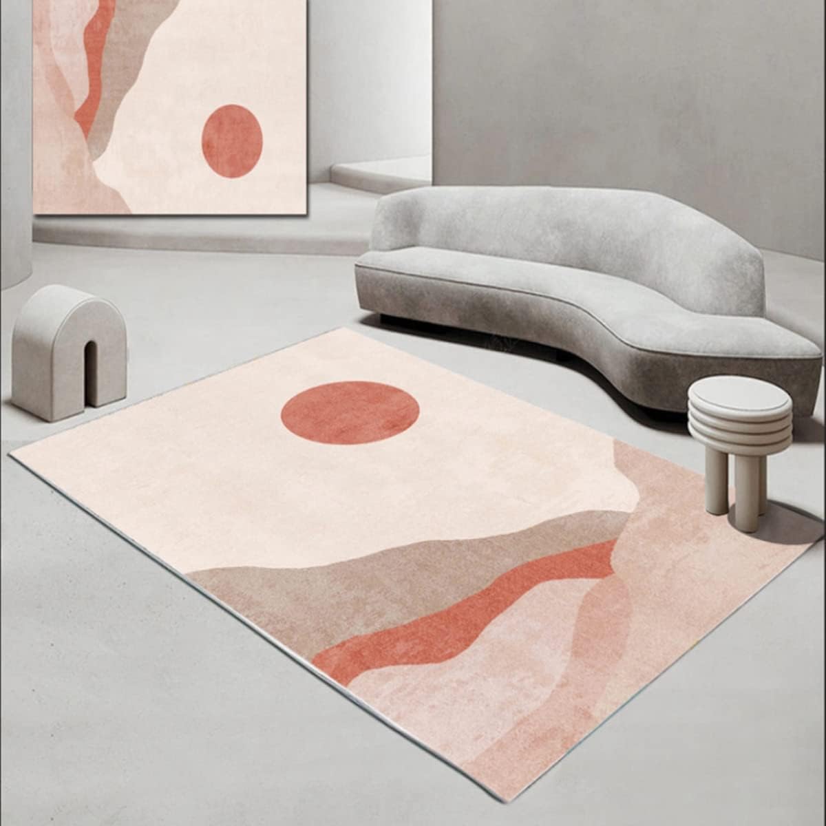 Frisence カーペット ラグマット 絨毯 厚手 防寒 床暖房対応 滑り止め付き 洗える 低ホコリ 防ダニ インテリア ホットカーペット対応 お手入れ簡単 耐久性 耐摩耗性 防音機能 FRIDT49