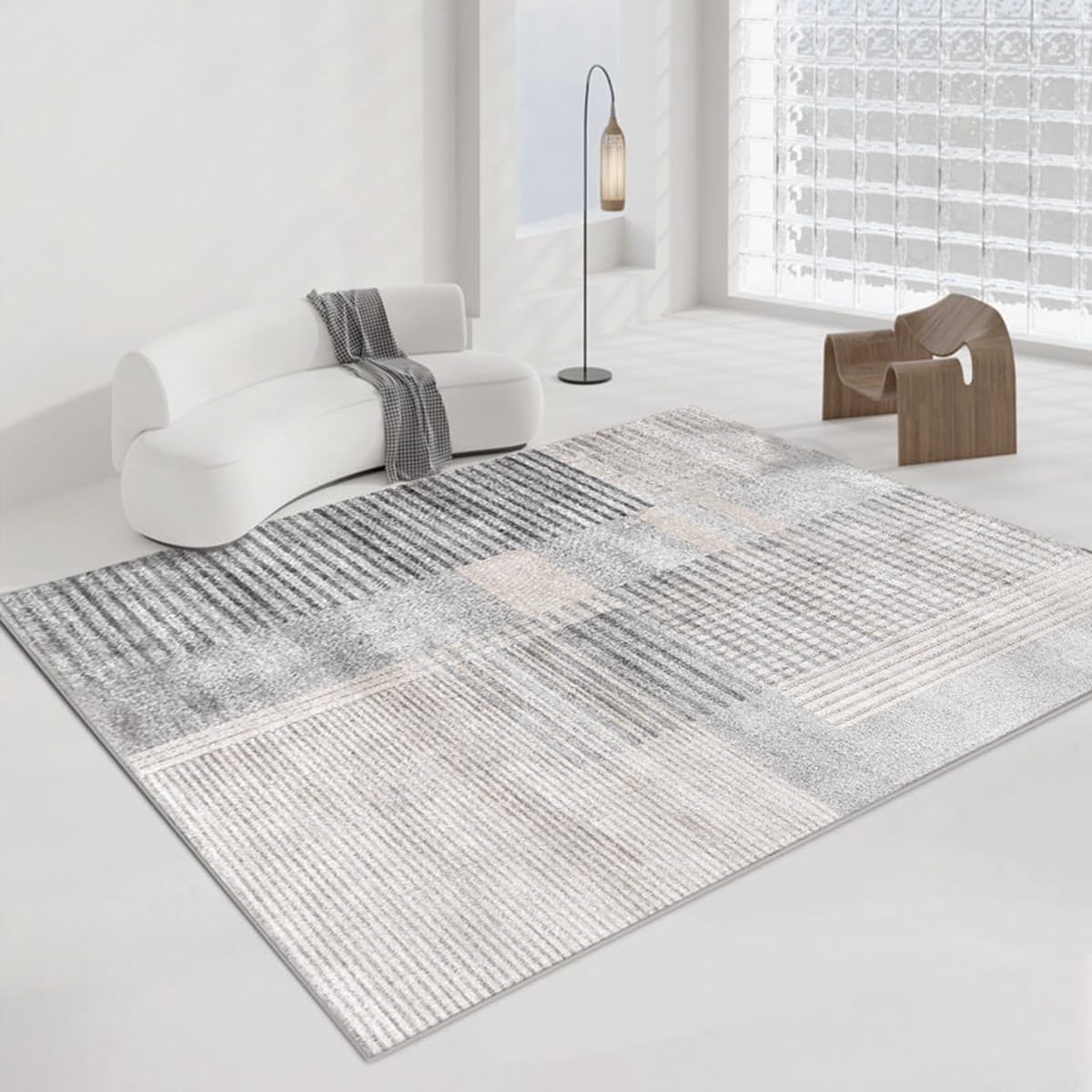 「Tuokus」ラグ カーペット 160×120cm ラグマット シャギーラグ 洗える ふわふわ 絨毯 厚手 3畳4畳5畳6畳 ホットカーペット&床暖房で使用可能 洗濯可 模造カシミアラグ 消臭 厚い滑り止め付き サラサラ イミテーションカシミア 模造カシミア TFYRj-299