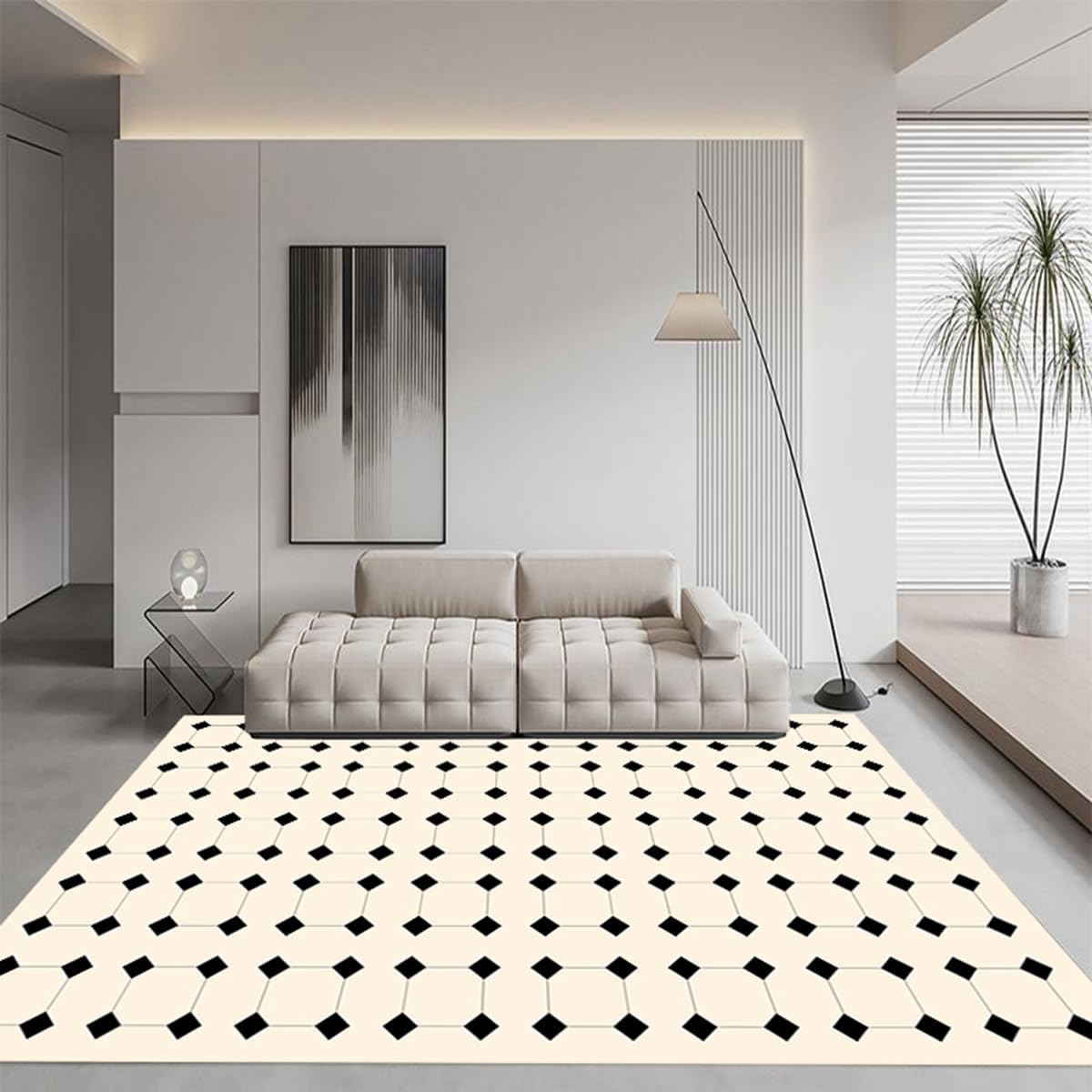 Frisence カーペット ラグマット 絨毯 厚手 防寒 床暖房対応 滑り止め付き 洗える 低ホコリ 防ダニ インテリア ホットカーペット対応 お手入れ簡単 耐久性 耐摩耗性 防音機能 FRIDT31