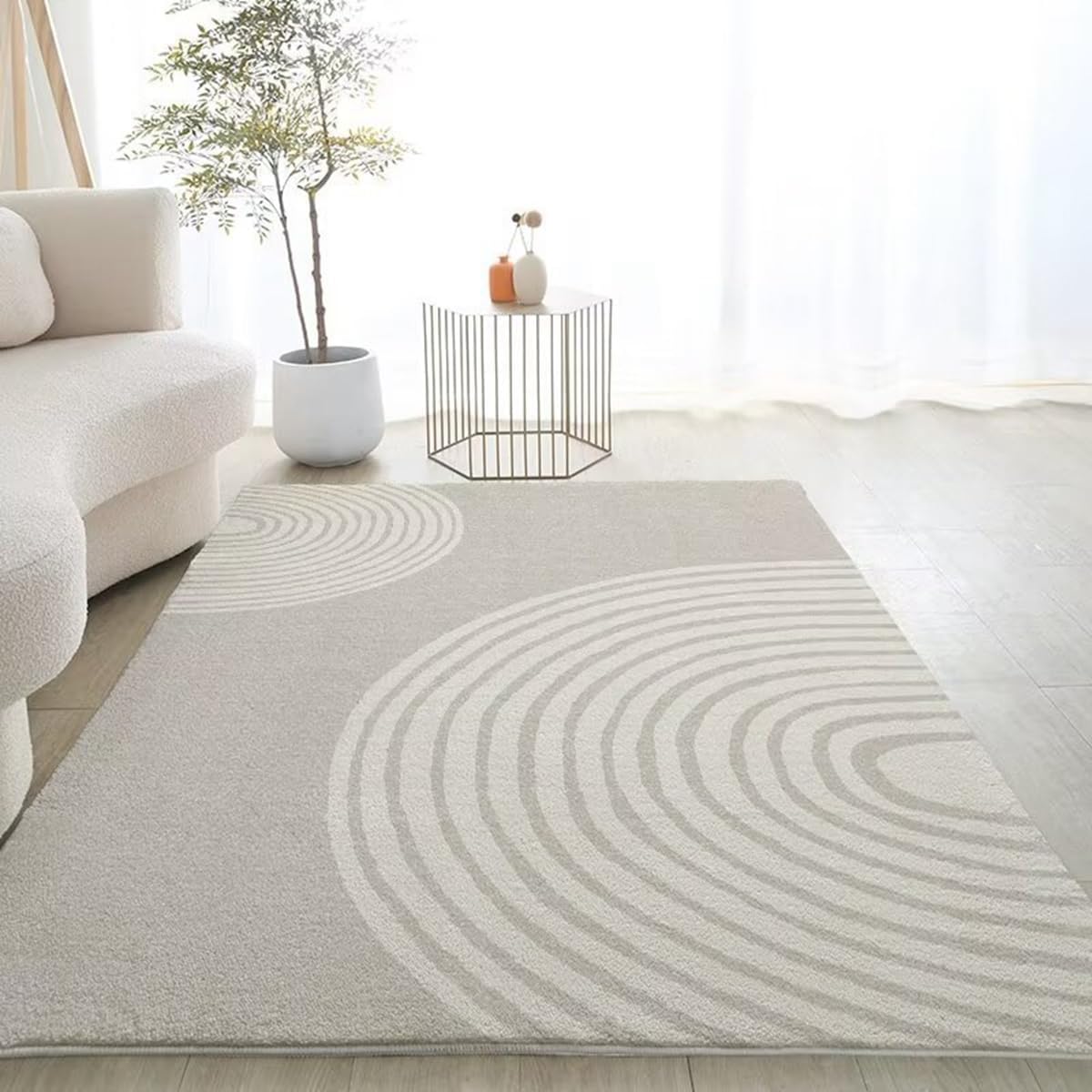 Frisence カーペット 120×160cm 洗える ラグ 滑り止め付き 防音・防寒・床暖房対応 ラグマット 折りたたみ コンパクト収納可能 おしゃれ ふわふわ 北欧風 リビング 寝室 子供部屋用 FRIDT73