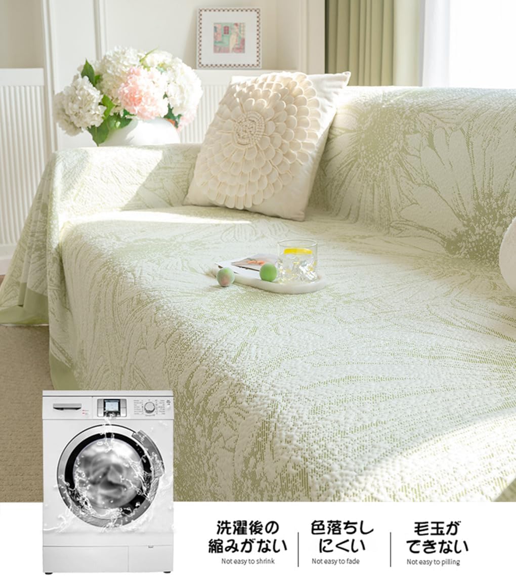 「ORRMALL」ソファーカバー 冷感 夏用 180×130cm ひんやり アイスシルク 接触冷感 涼しく快適 通気性 速乾 洗える 滑り止め付き ソファーシーツ 1人掛け 2人掛け 3人掛け L字対応 北欧風 無地 おしゃれ 防塵 汚れ防止 ペット対策 ソファ保護 柔らかい 清潔感 リビング用 ORRSofa12
