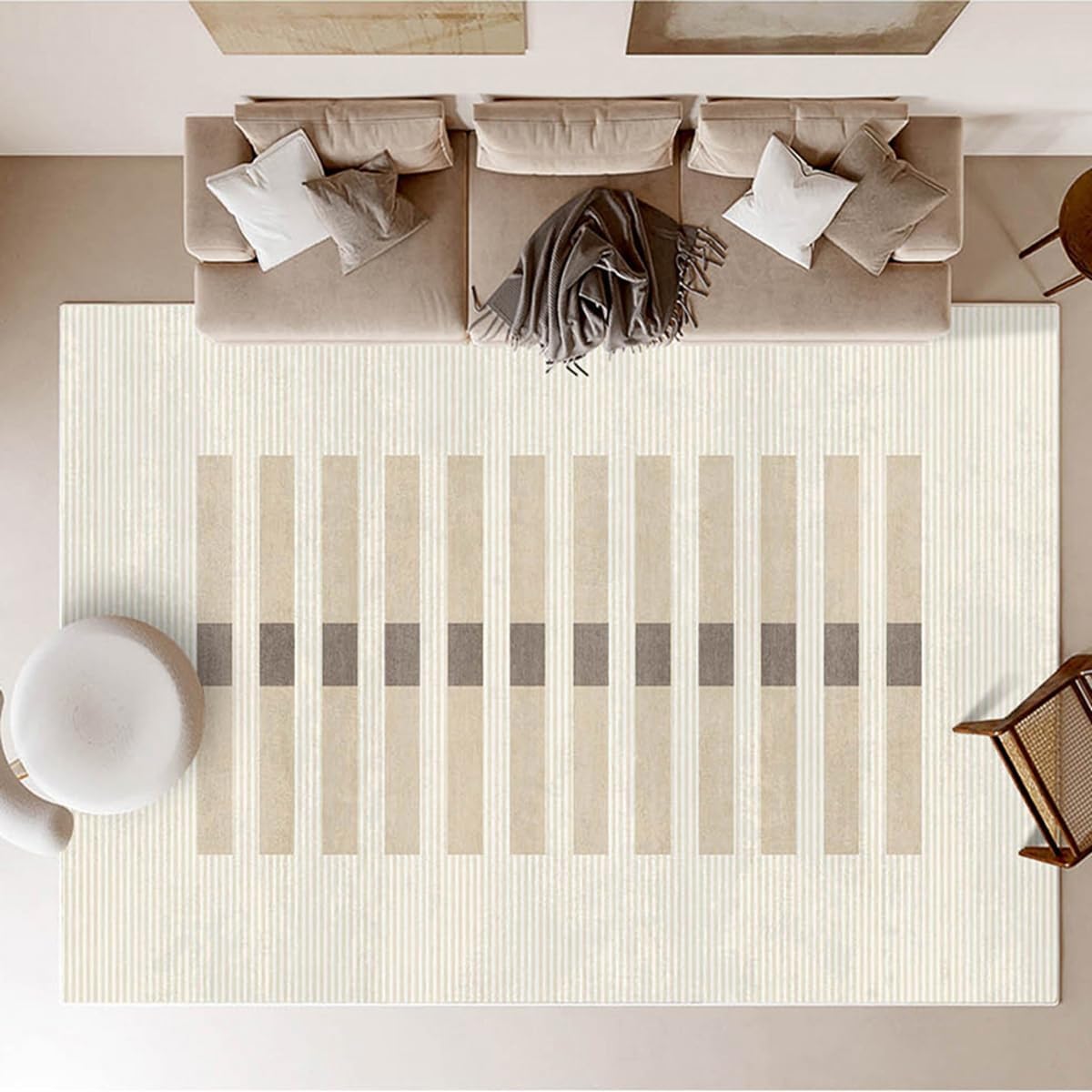 Frisence カーペット 120×160cm 洗える ラグ 滑り止め付き 防音・防寒・床暖房対応 ラグマット 折りたたみ コンパクト収納可能 おしゃれ ふわふわ 北欧風 リビング 寝室 子供部屋用 FRIDT70B