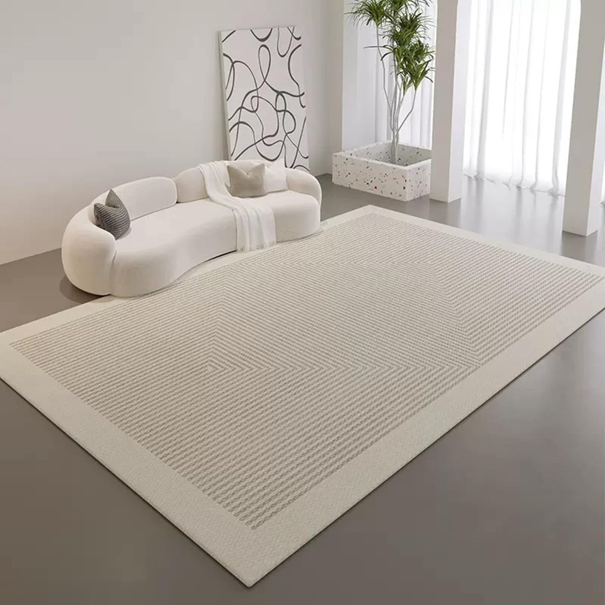 Frisence カーペット ラグマット 絨毯 厚手 防寒 床暖房対応 滑り止め付き 洗える 低ホコリ 防ダニ インテリア ホットカーペット対応 お手入れ簡単 耐久性 耐摩耗性 防音機能 FRIDT24