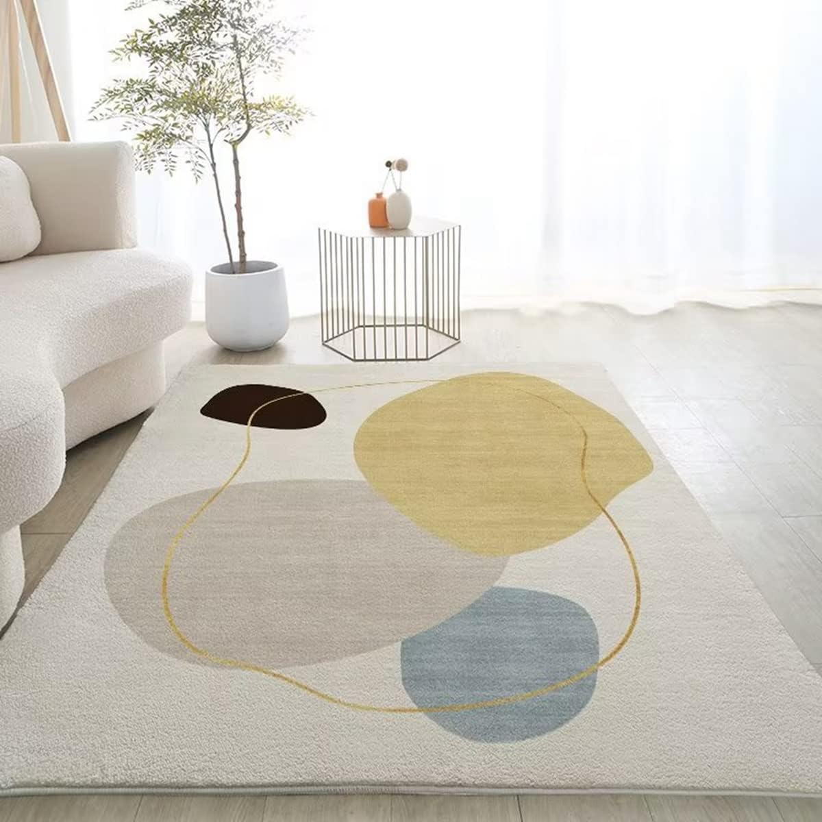 「Tuokus」ラグ カーペット シャギーラグ 洗える ふわふわ 絨毯 厚手 ラグマット 3畳4畳5畳6畳 ホットカーペット&床暖房で使用可能 濃い色 洗える 模造カシミアラグ 消臭 厚い滑り止め付き サラサラ FJ-94