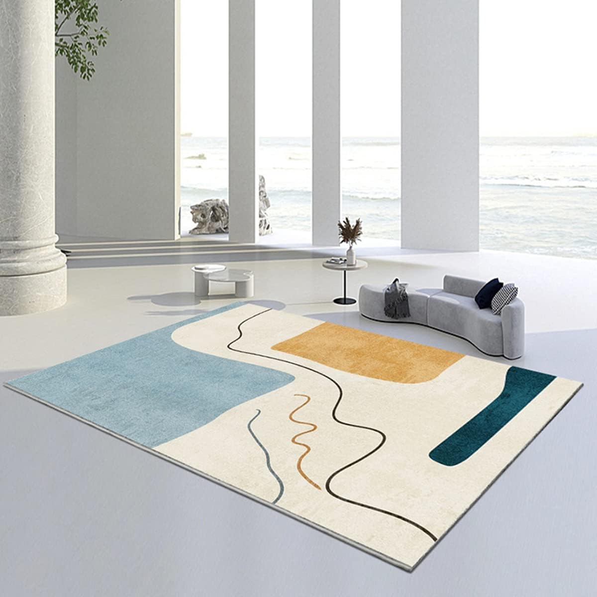 「Tuokus」カーペット ラグ わびさび 洗える ラグマット リントフリー 北欧 じゅうたん 3畳4畳5畳6畳 防ダニ センターカーペット かわいい 抗菌 消臭 シャギーラグ 滑り止め付き ふわふわ サラサラ 長方形 夏秋冬