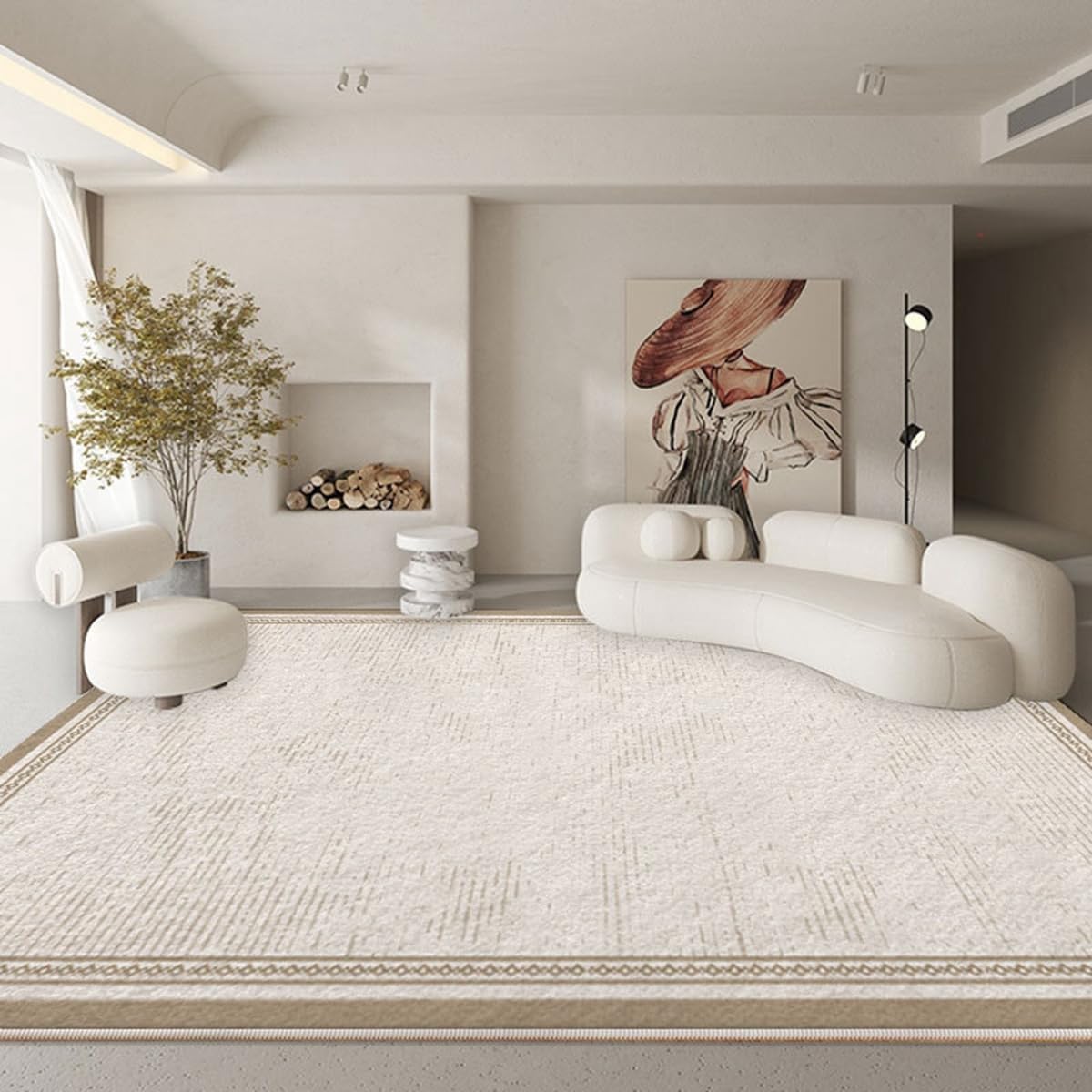 Frisence カーペット 120×160cm 洗える ラグ 滑り止め付き 防音・防寒・床暖房対応 ラグマット 折りたたみ コンパクト収納可能 おしゃれ ふわふわ 北欧風 リビング 寝室 子供部屋用 FRIDT69