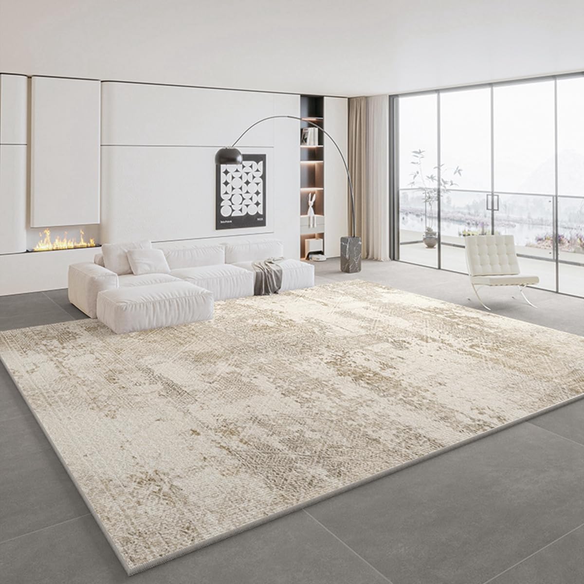 「ORRMALL」カーペット ラグマット ラグ 滑り止め付き センターカーペット 模造カシミヤ 3畳4畳5畳6畳 厚み 長方形 絨毯 抗菌防臭 防ダニ 床暖房対応 シャギーラグ 絨毯 滑り止め付き ふわふわ サラサラ 長方形 カラフルパターンORFYR117