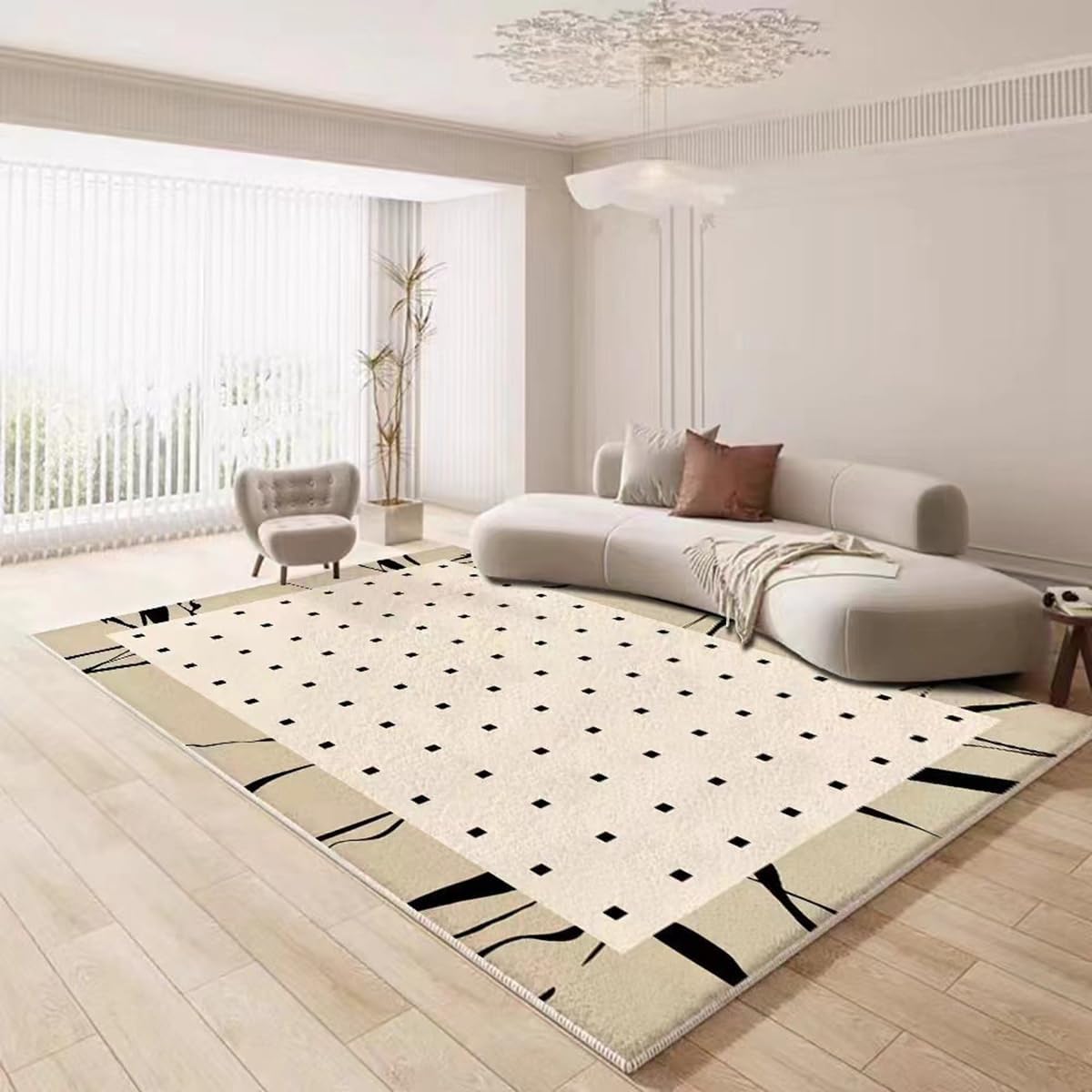 Frisence カーペット ラグマット 絨毯 厚手 防寒 床暖房対応 滑り止め付き 洗える 低ホコリ 防ダニ インテリア ホットカーペット対応 お手入れ簡単 耐久性 耐摩耗性 防音機能 FRIDT18