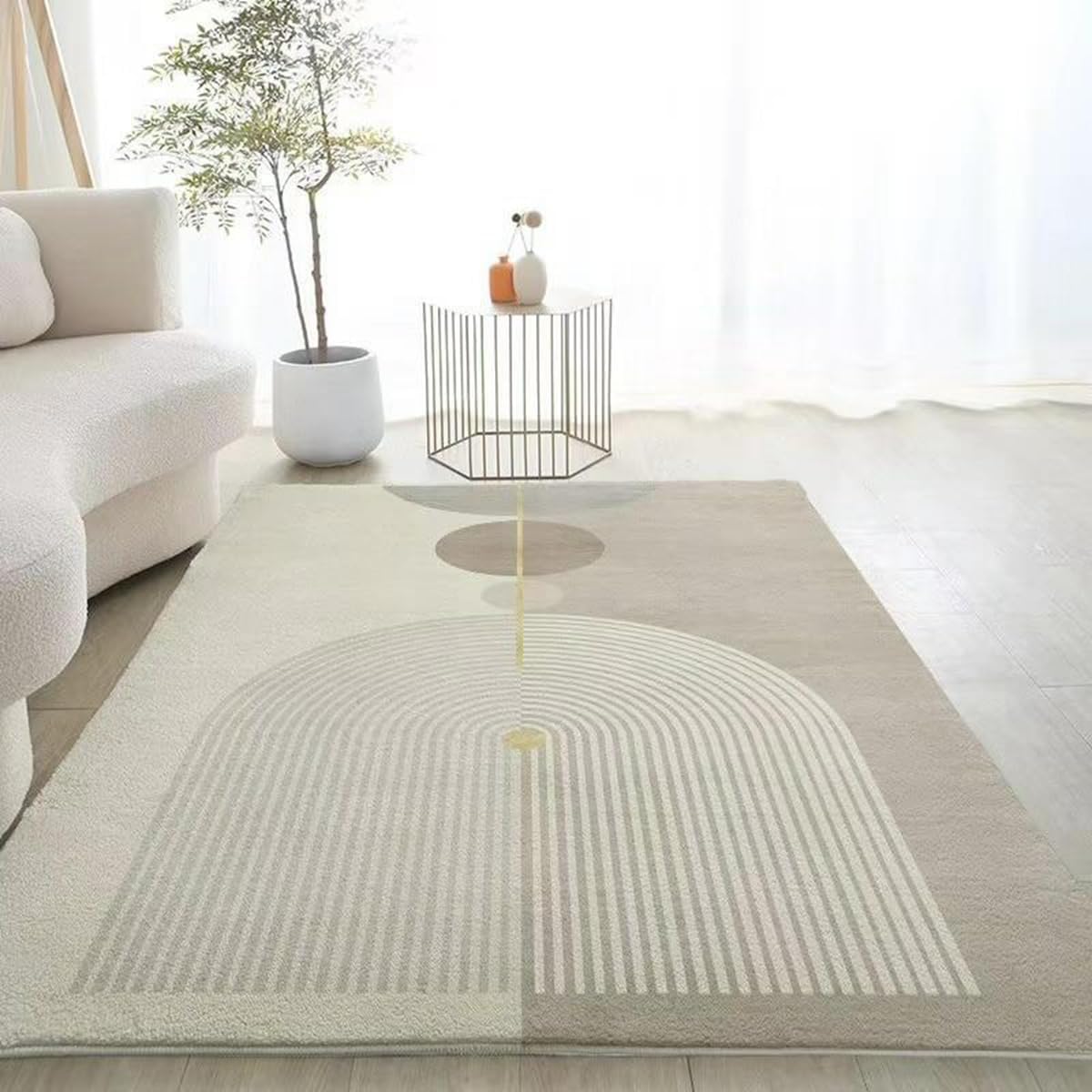 Frisence カーペット ラグマット 絨毯 厚手 防寒 床暖房対応 滑り止め付き 洗える 低ホコリ 防ダニ インテリア ホットカーペット対応 お手入れ簡単 耐久性 耐摩耗性 防音機能 FRIDT36