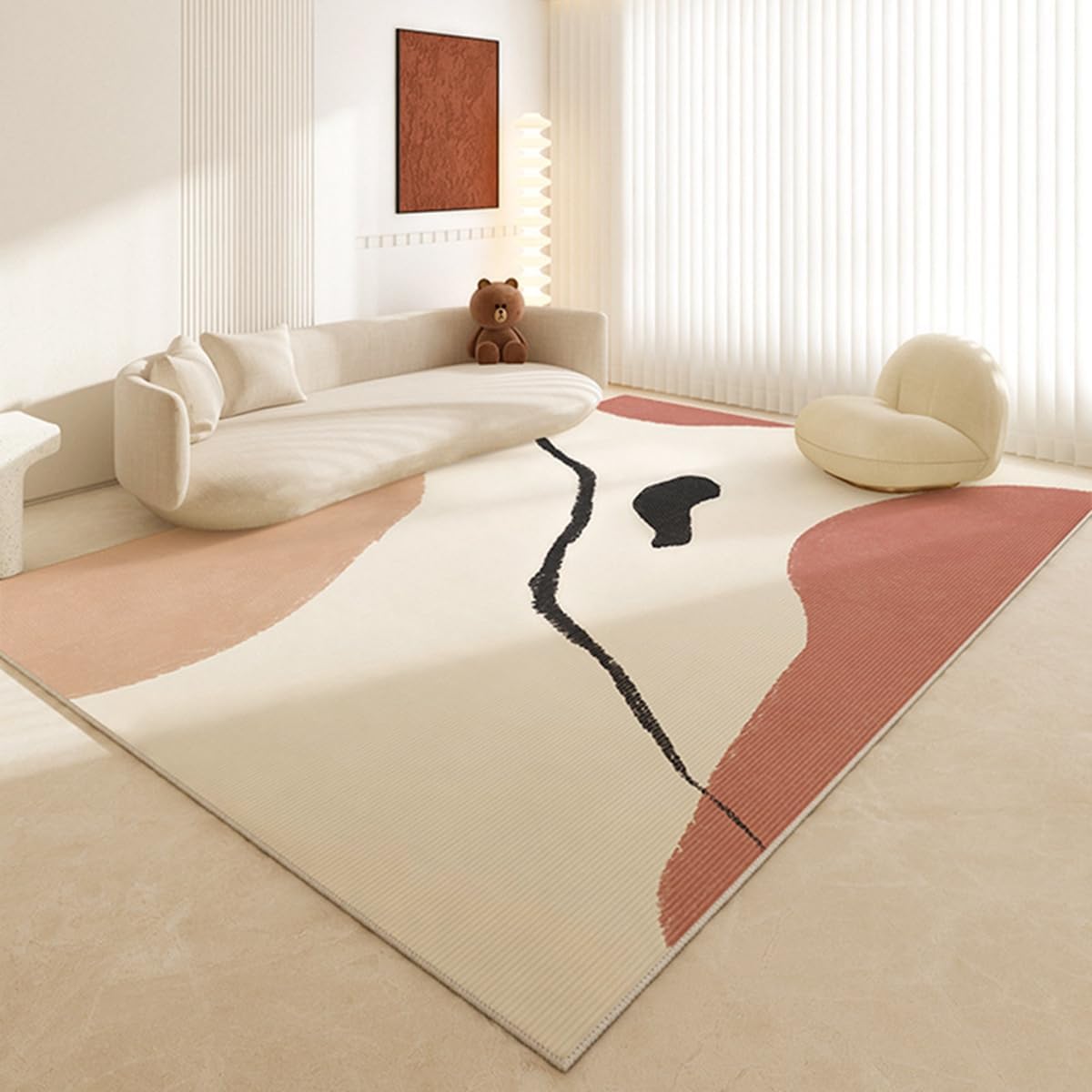 「Tuokus」カーペット ラグマット ラグ 滑り止め付き センターカーペット 模造カシミヤ 3畳4畳5畳6畳 厚み 長方形 絨毯 抗菌防臭 防ダニ 床暖房対応 シャギーラグ 絨毯 滑り止め付き ふわふわ サラサラ 長方形 カラフルパターン ORFYR136