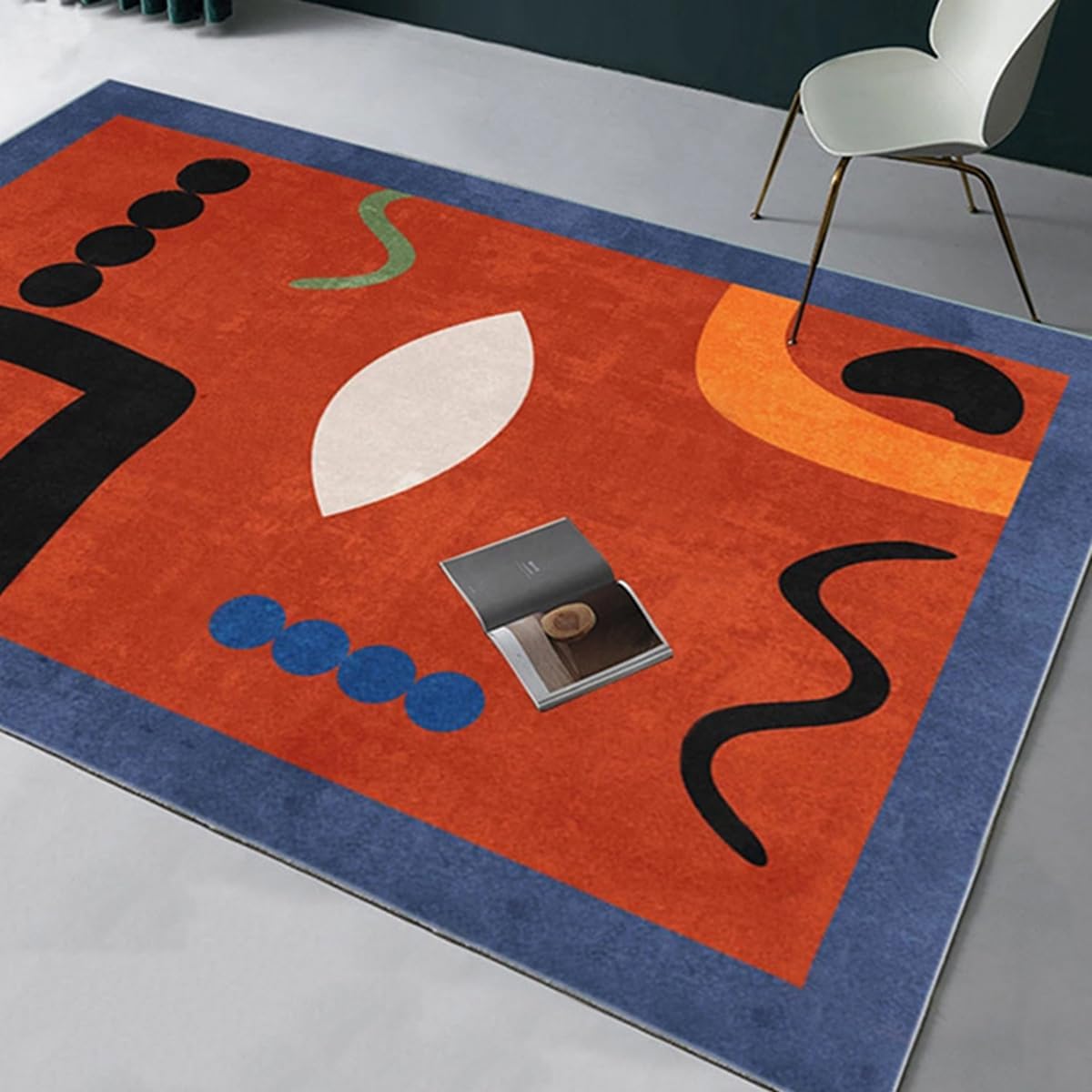 Frisence カーペット 120×160cm 洗える ラグ 滑り止め付き 防音・防寒・床暖房対応 ラグマット 折りたたみ コンパクト収納可能 おしゃれ ふわふわ 北欧風 リビング 寝室 子供部屋用 FRIDT68A